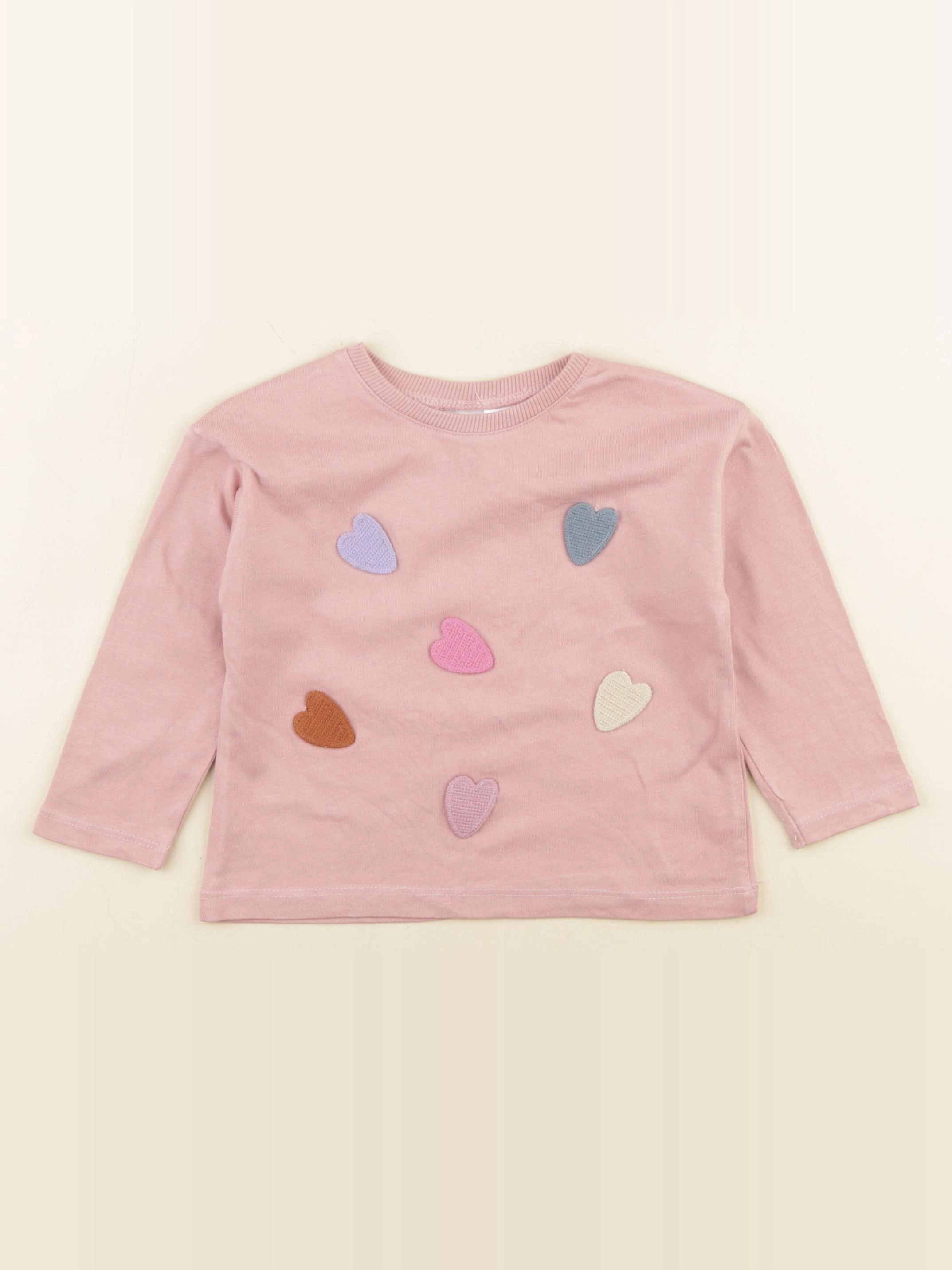 Zara - tee-shirt rose - 12/18 mois