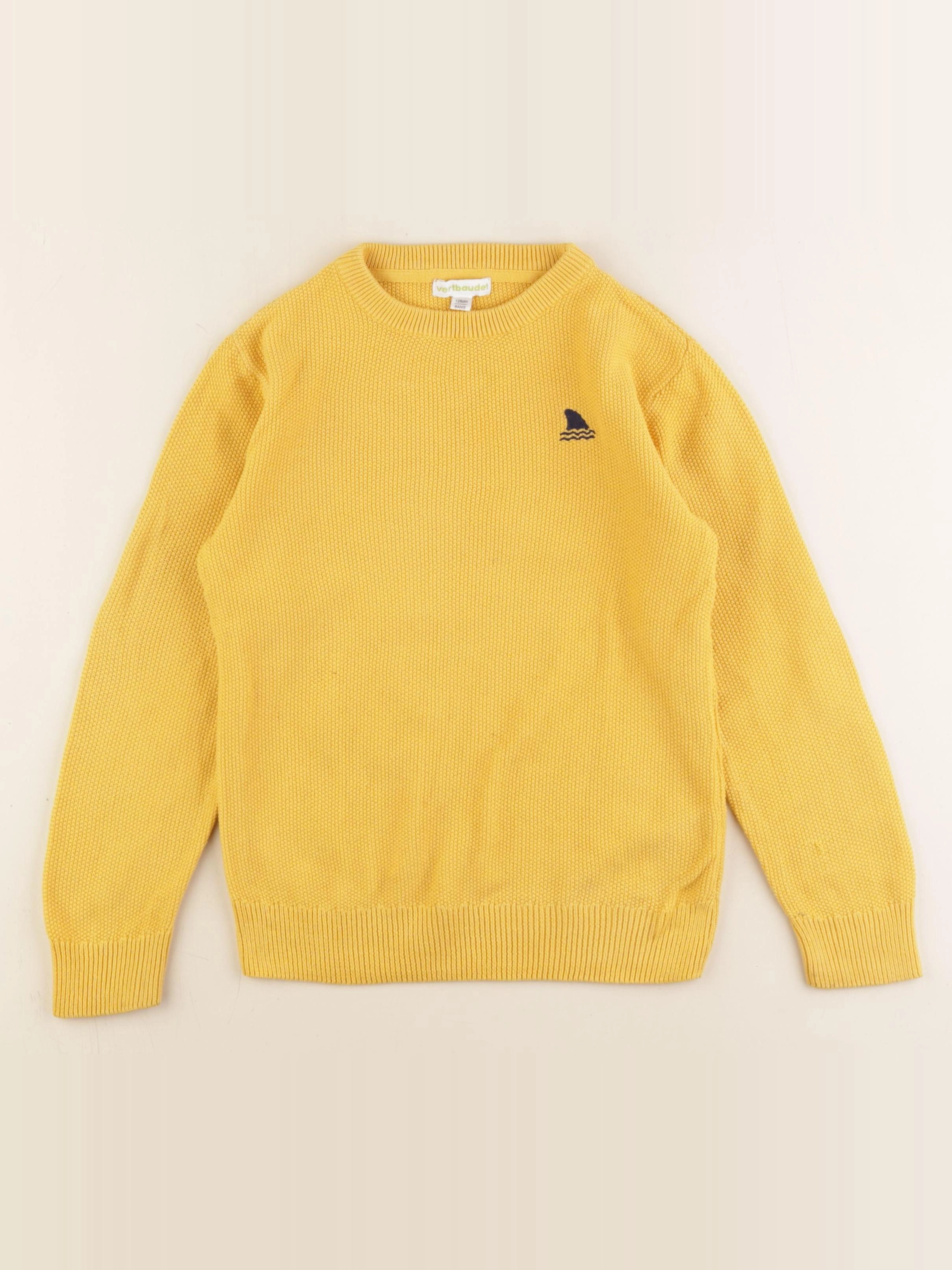 Vertbaudet - pull jaune - 8 ans