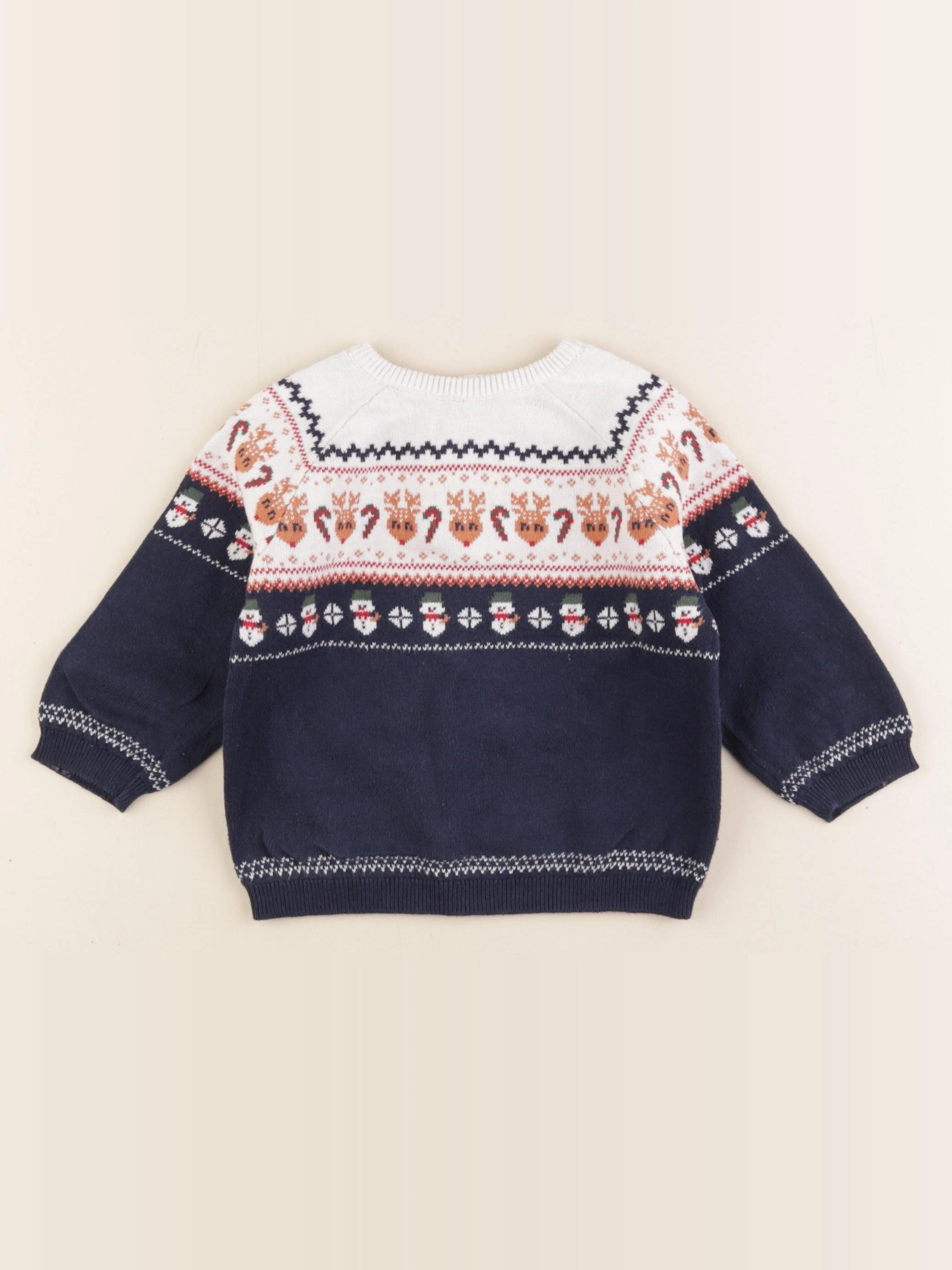 Vertbaudet - pull bleu - 12 mois