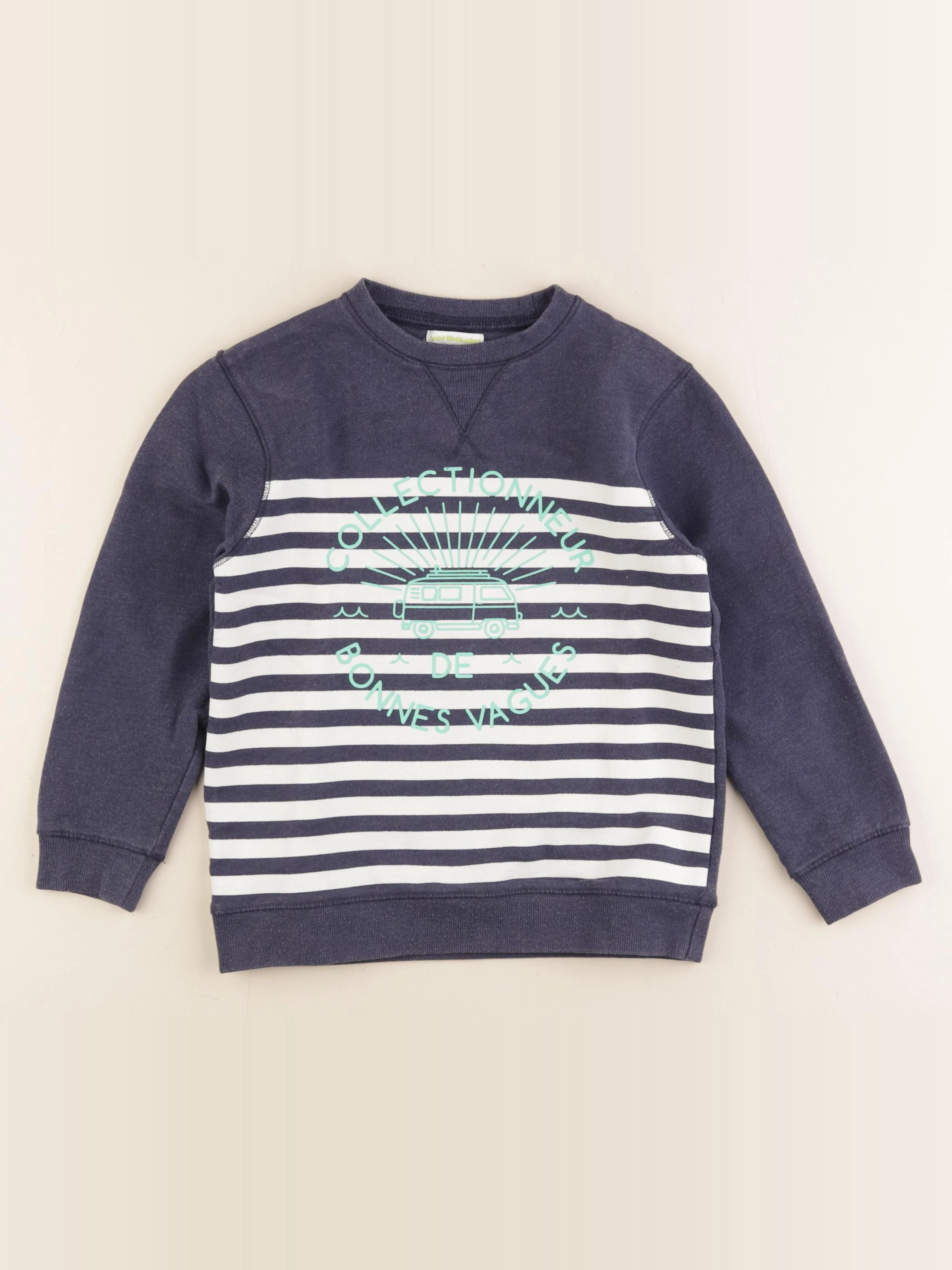 Vertbaudet - sweat bleu - 8 ans