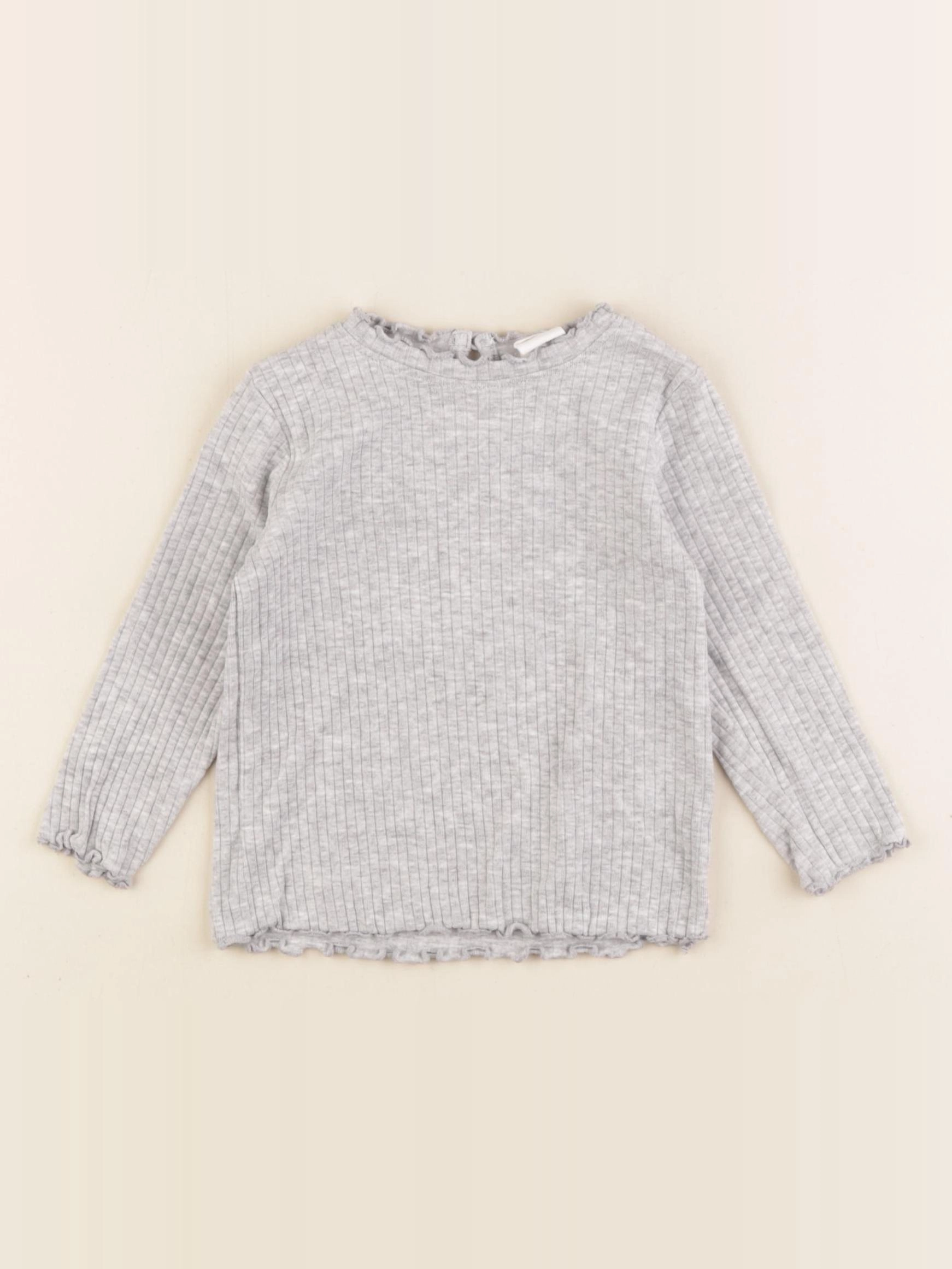H&M - tee-shirt gris - 6/9 mois