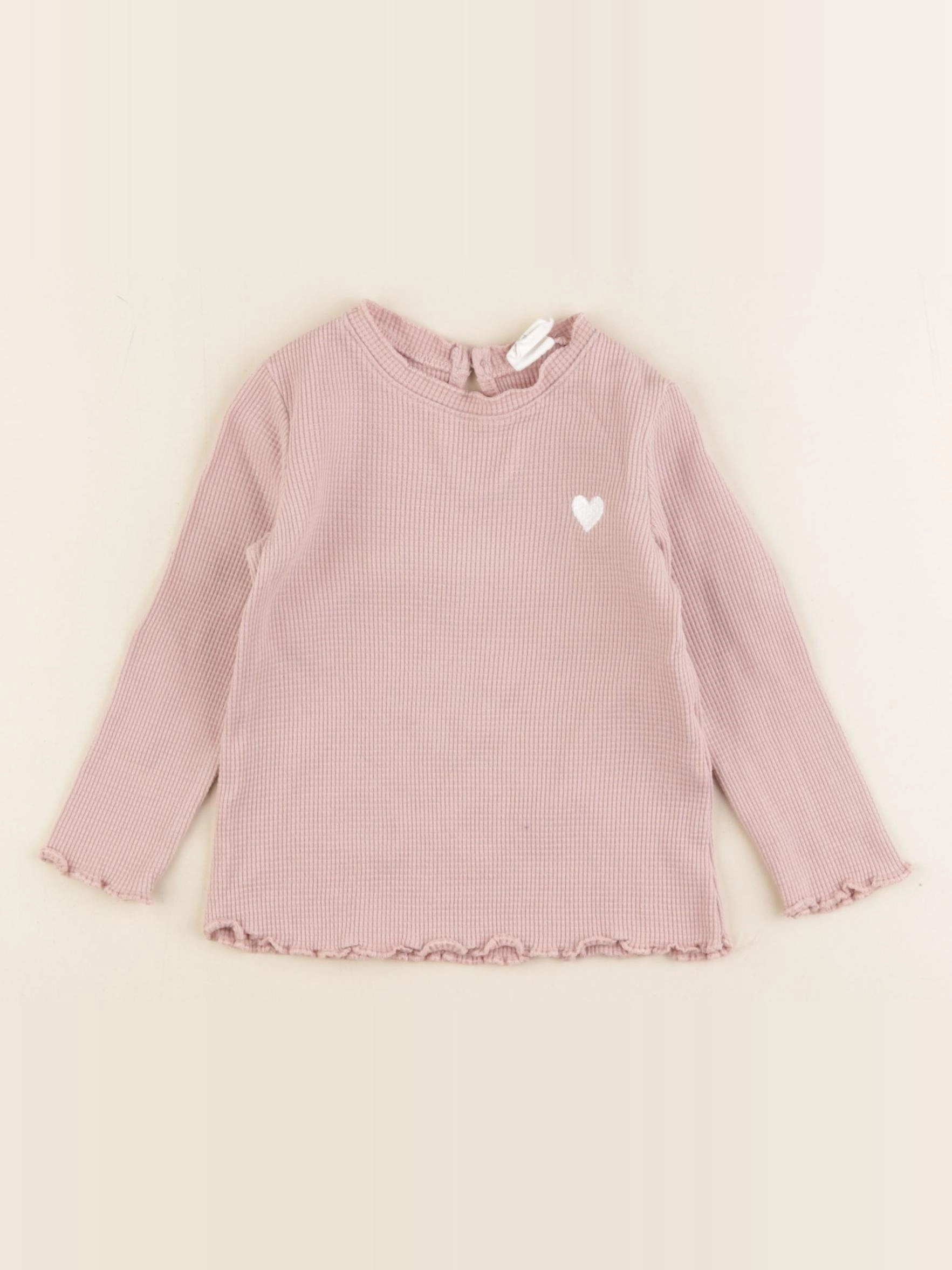 H&M - tee-shirt rose - 9/12 mois