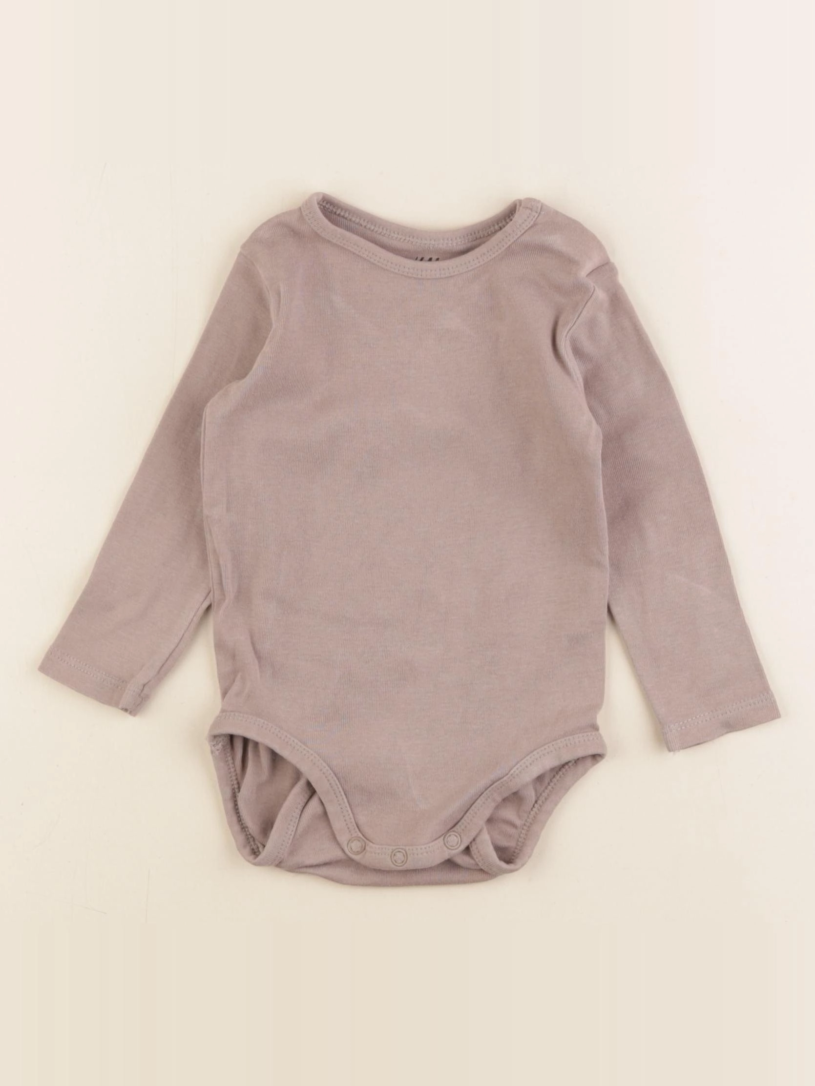 H&M - body marron - 6/9 mois