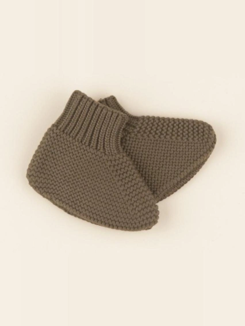 Lililotte - chaussons Eugène olive - 6 - 9 mois