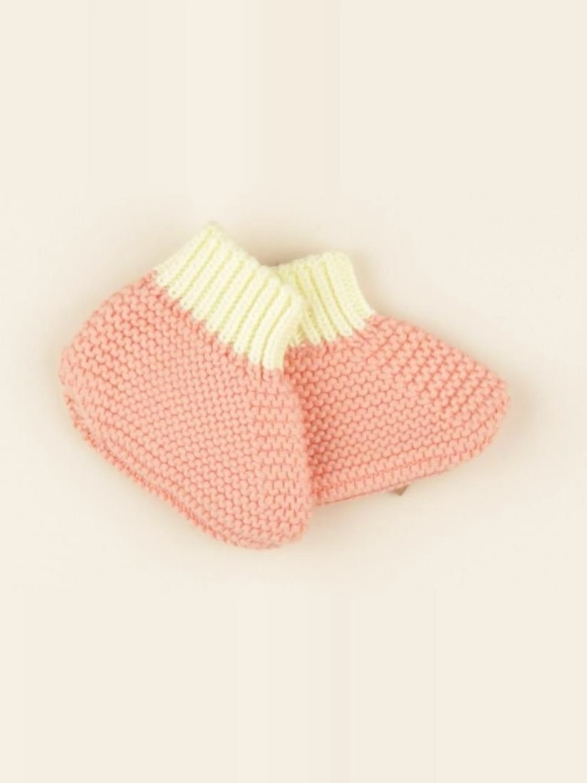Lililotte - chaussons Eugène pamplemousse jaune - 0 -3 mois