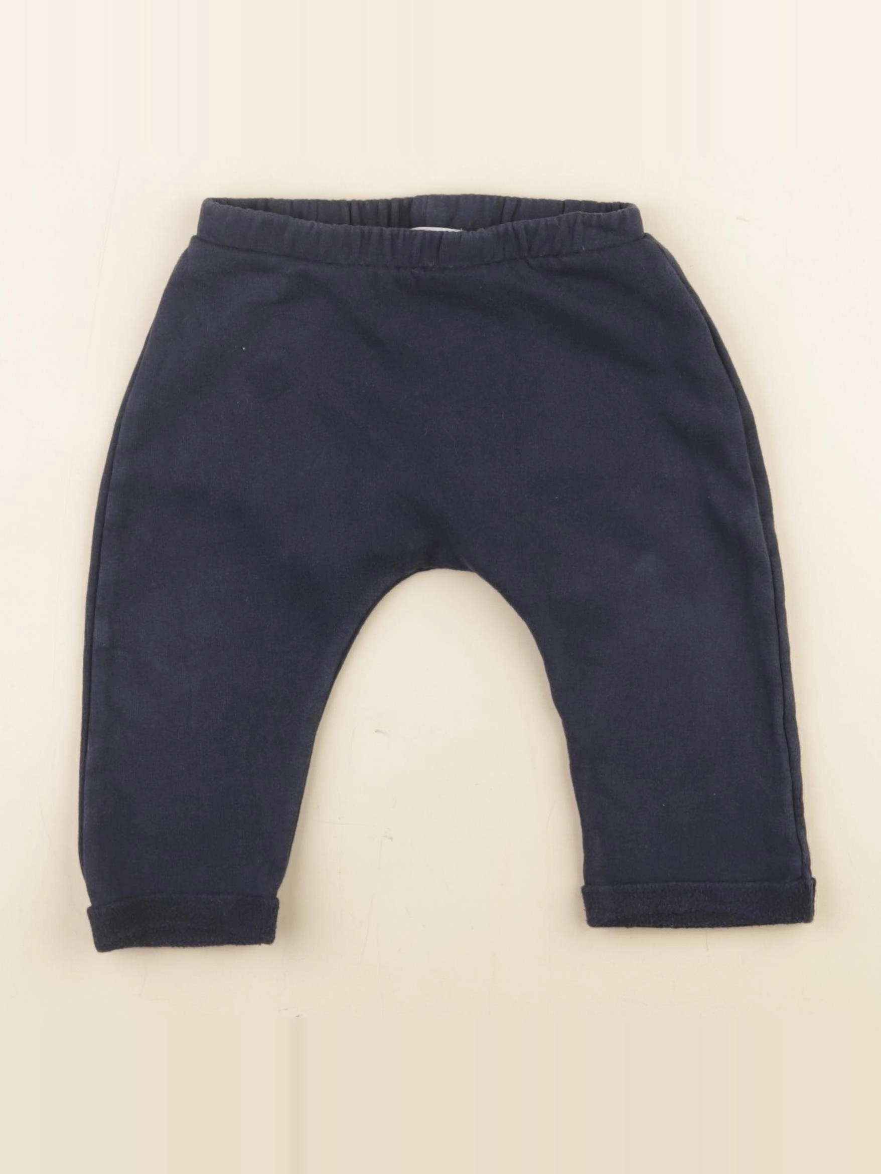 Vertbaudet - sarouel doublé bleu - 18 mois