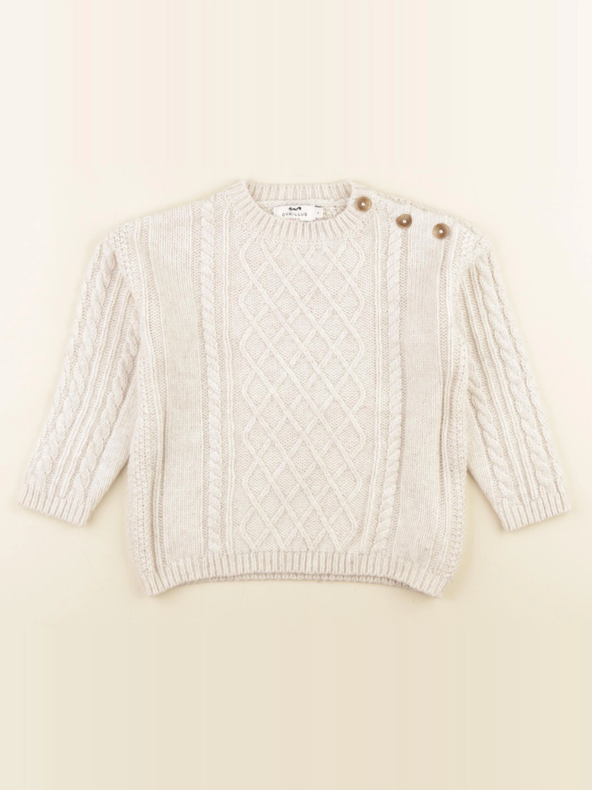 Cyrillus - pull beige - 4 ans
