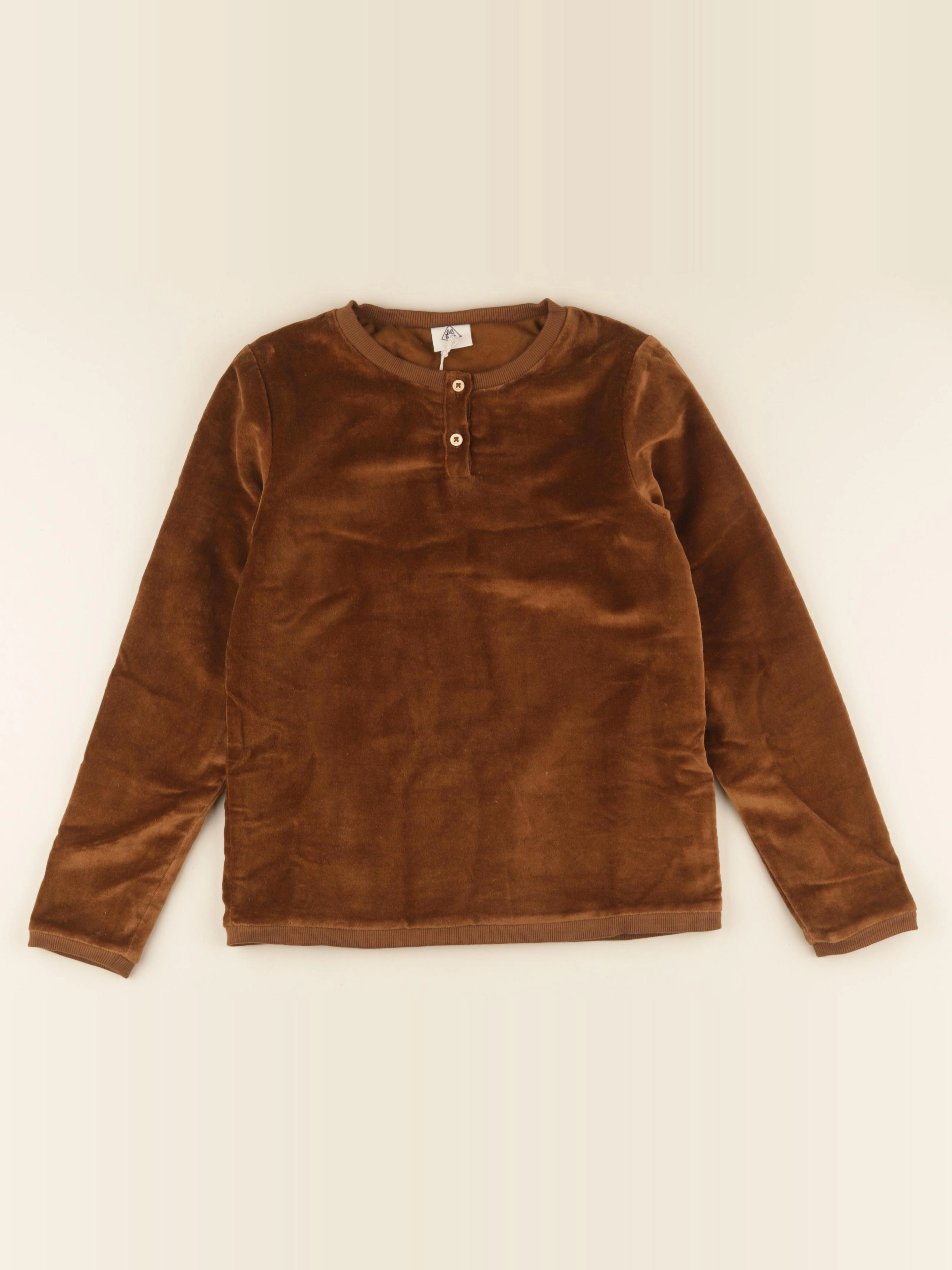 Lililotte - pull Ferdinand velours cacao - 12 ans