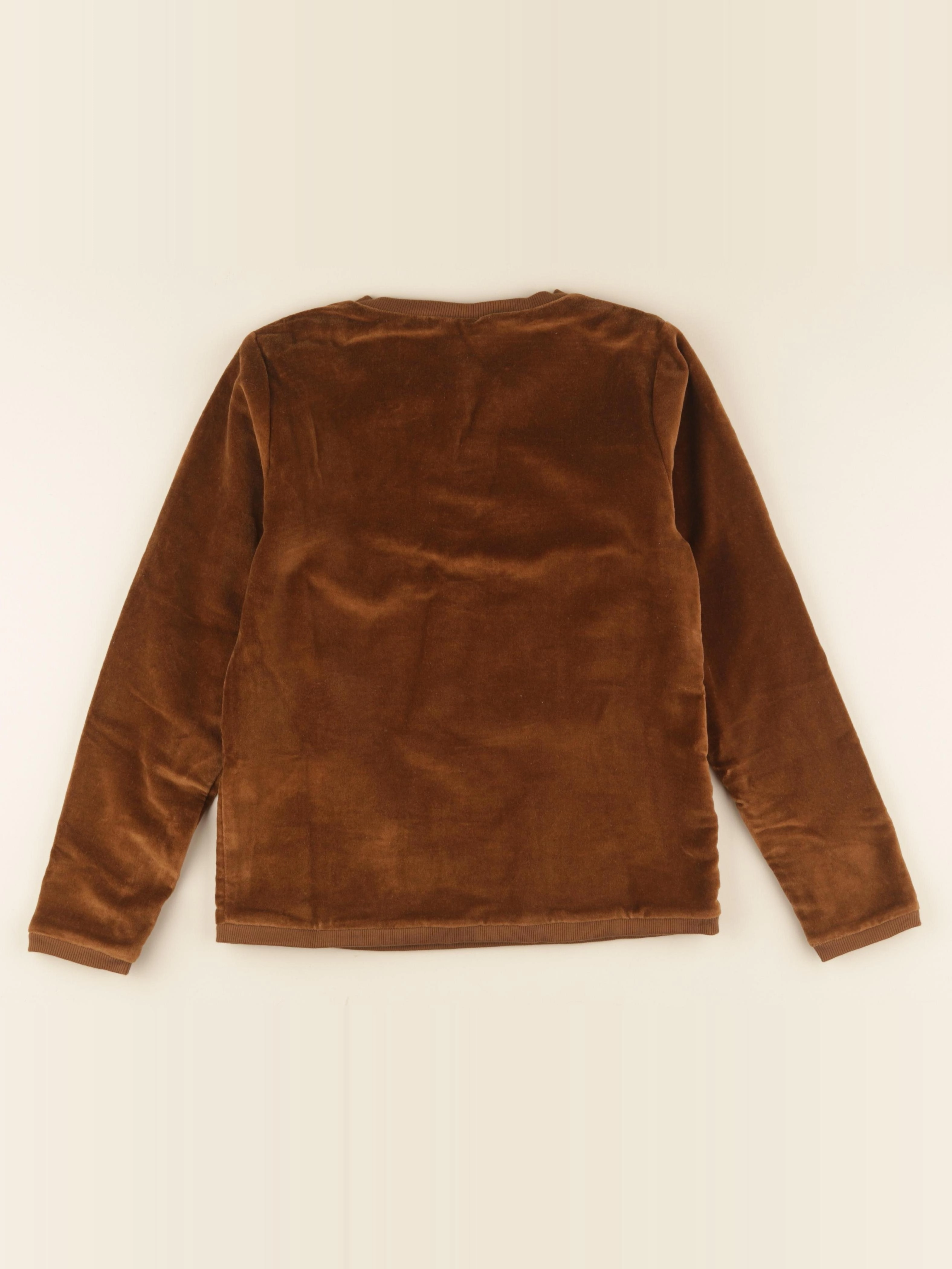 Lililotte - pull Ferdinand velours cacao - 12 ans