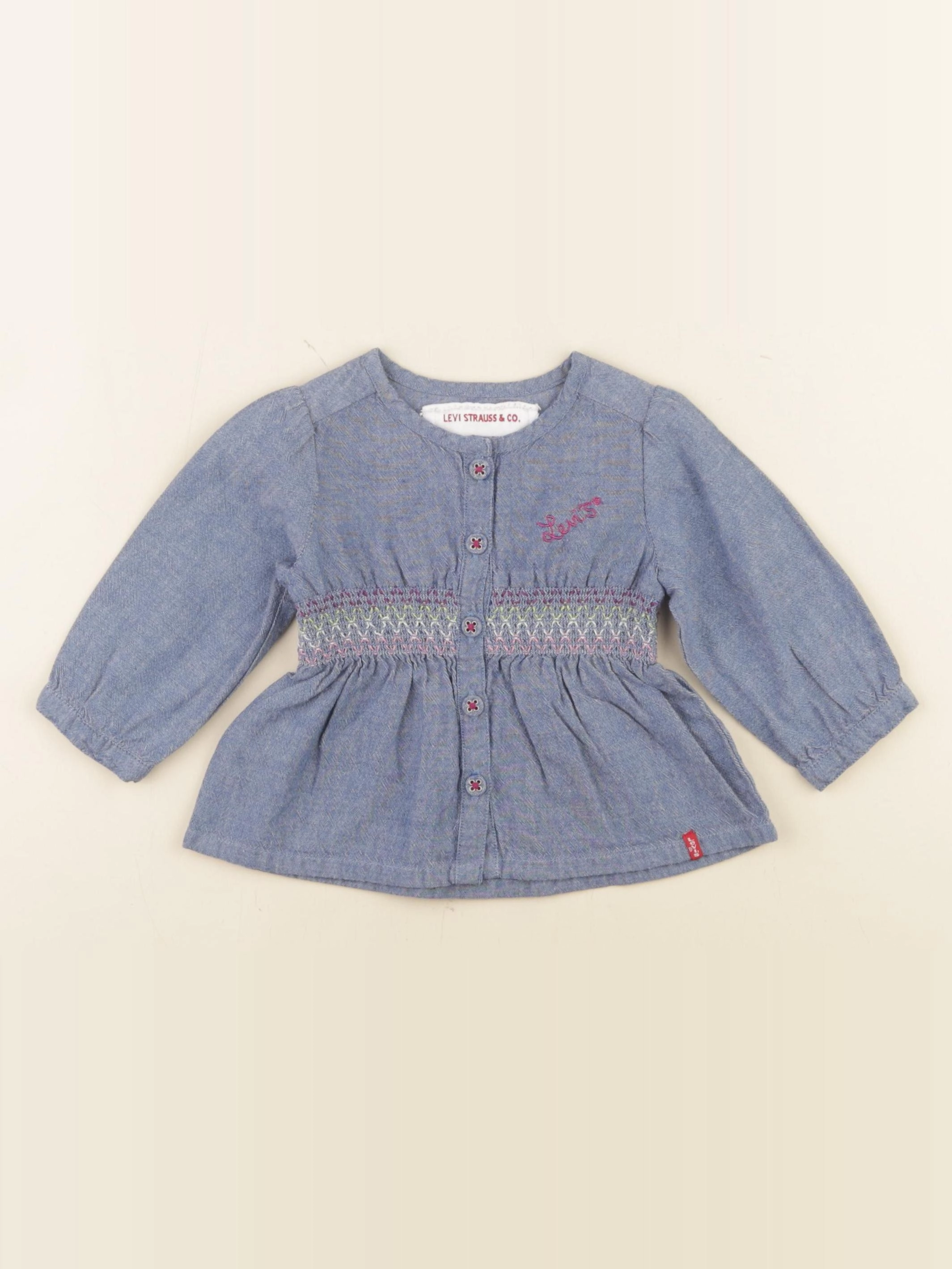 Levi's - blouse bleu - 6 mois