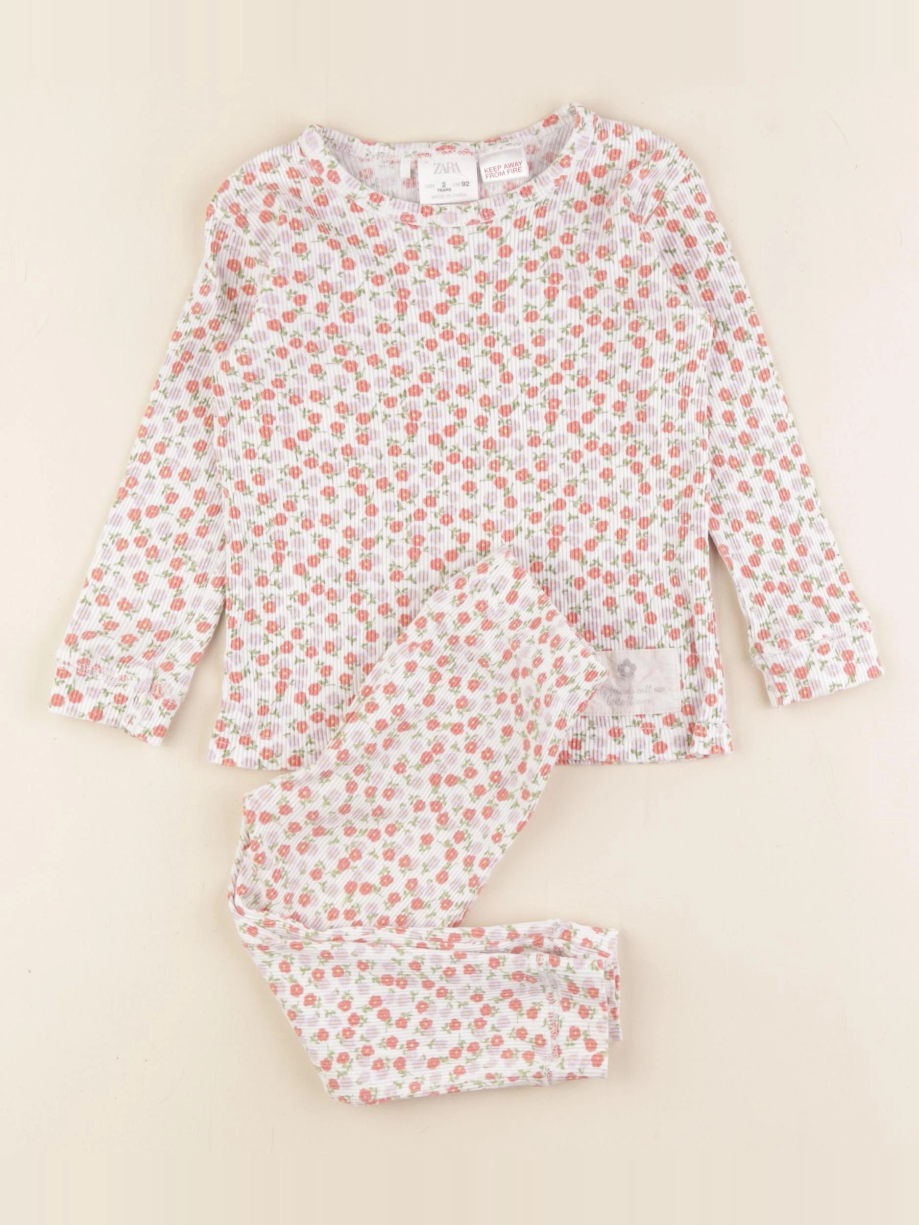 Zara - pyjama coton multicolore - 2 ans