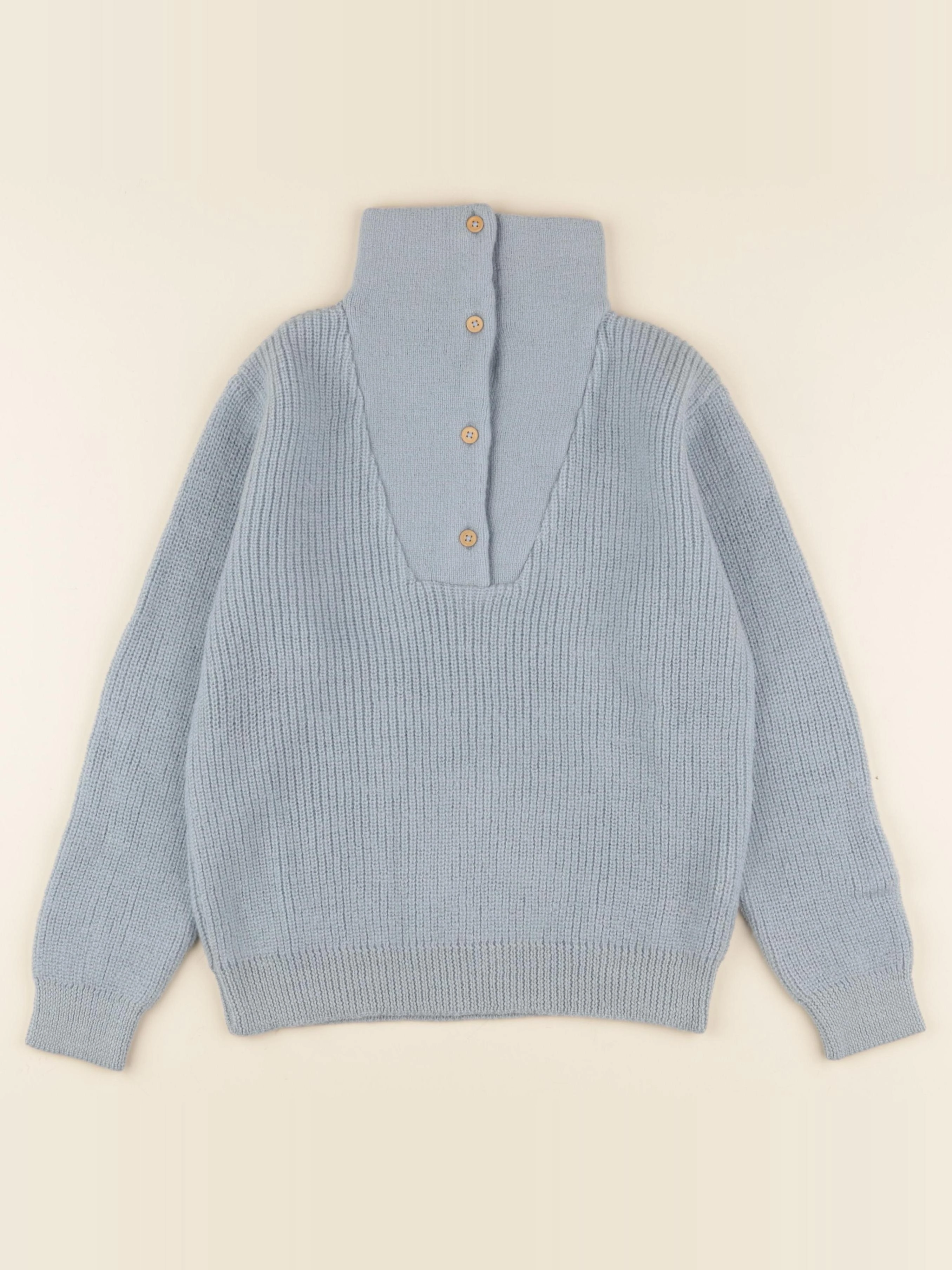Lililotte - pull Clotaire bleu chiné - 12 ans