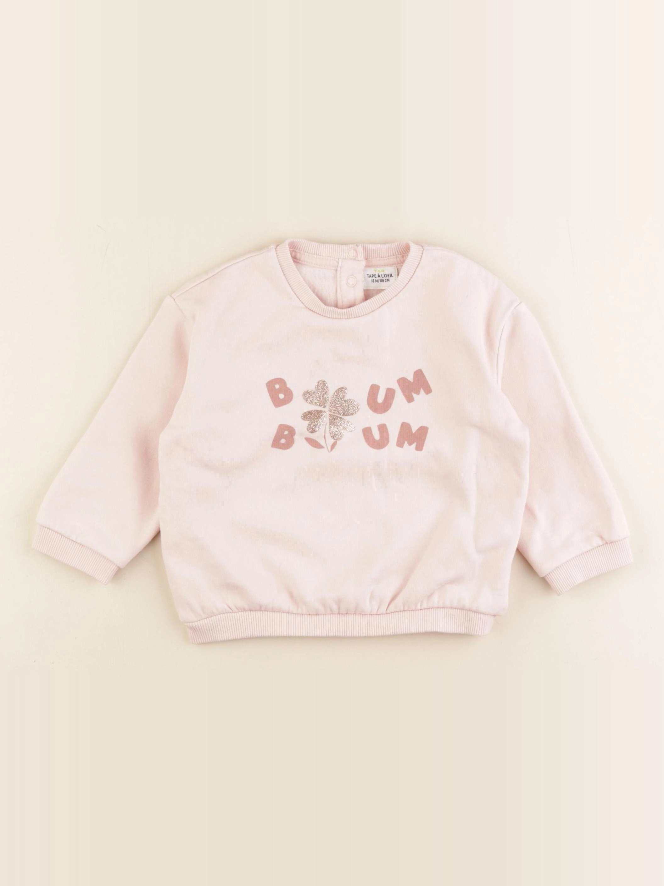 Tape à l'oeil - sweat rose - 18 mois