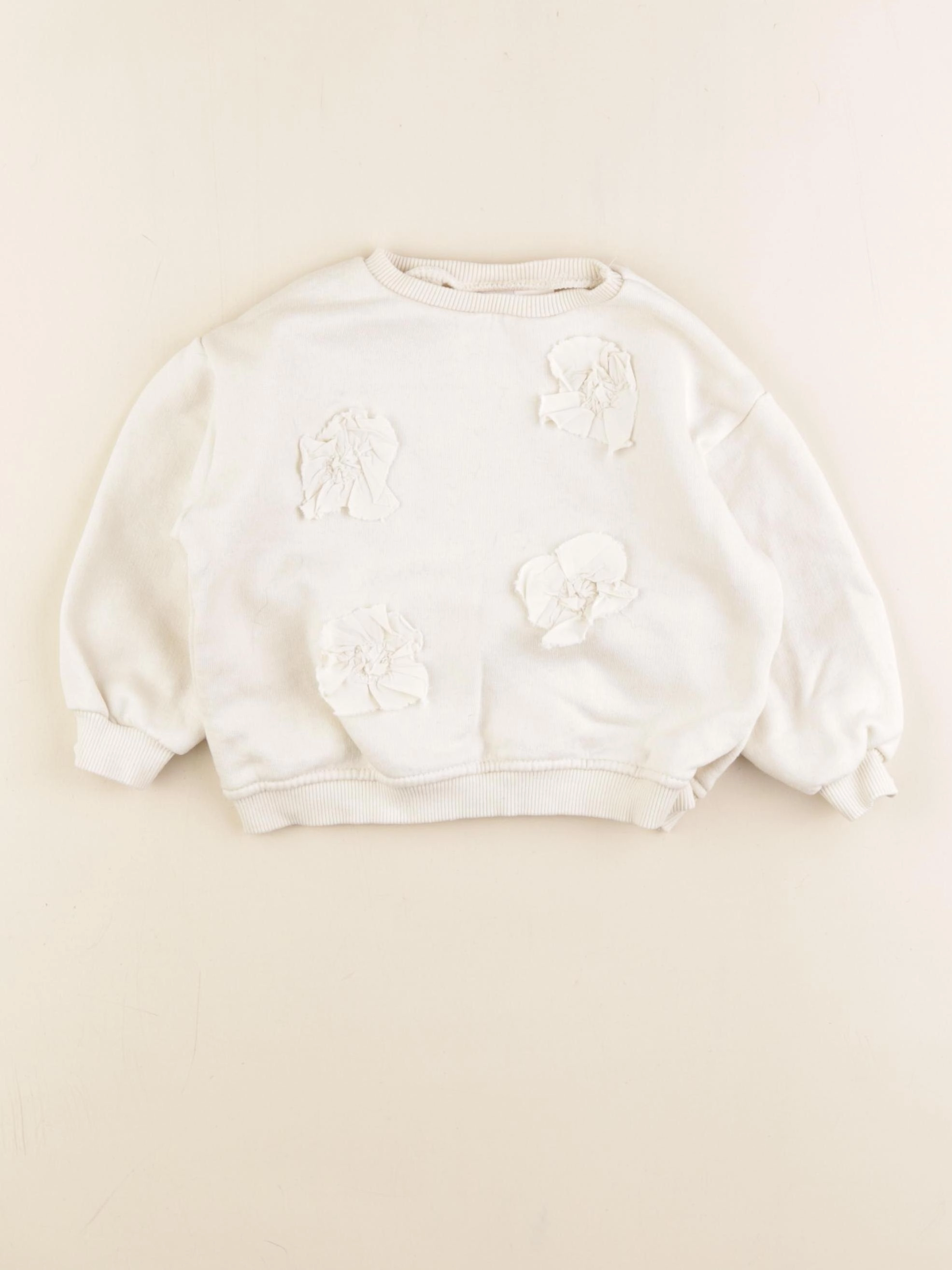 Zara - sweat beige - 12/18 mois