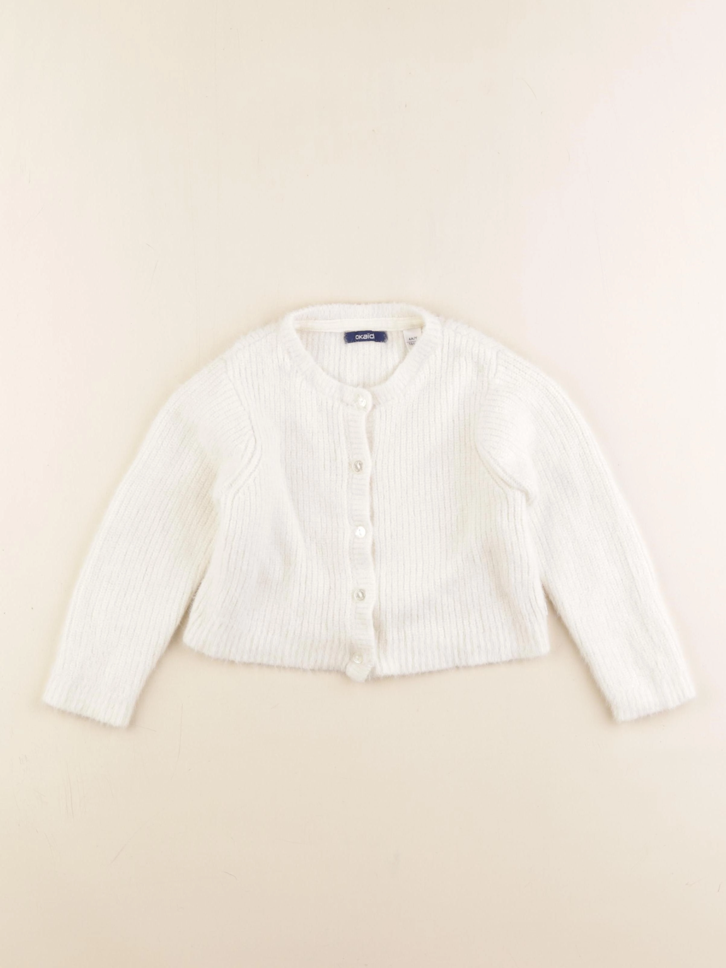 Okaidi - gilet blanc - 4 ans