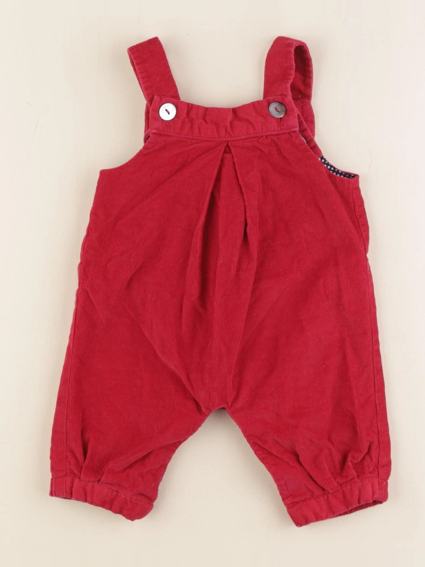 Jacadi - salopette rouge - 1 mois