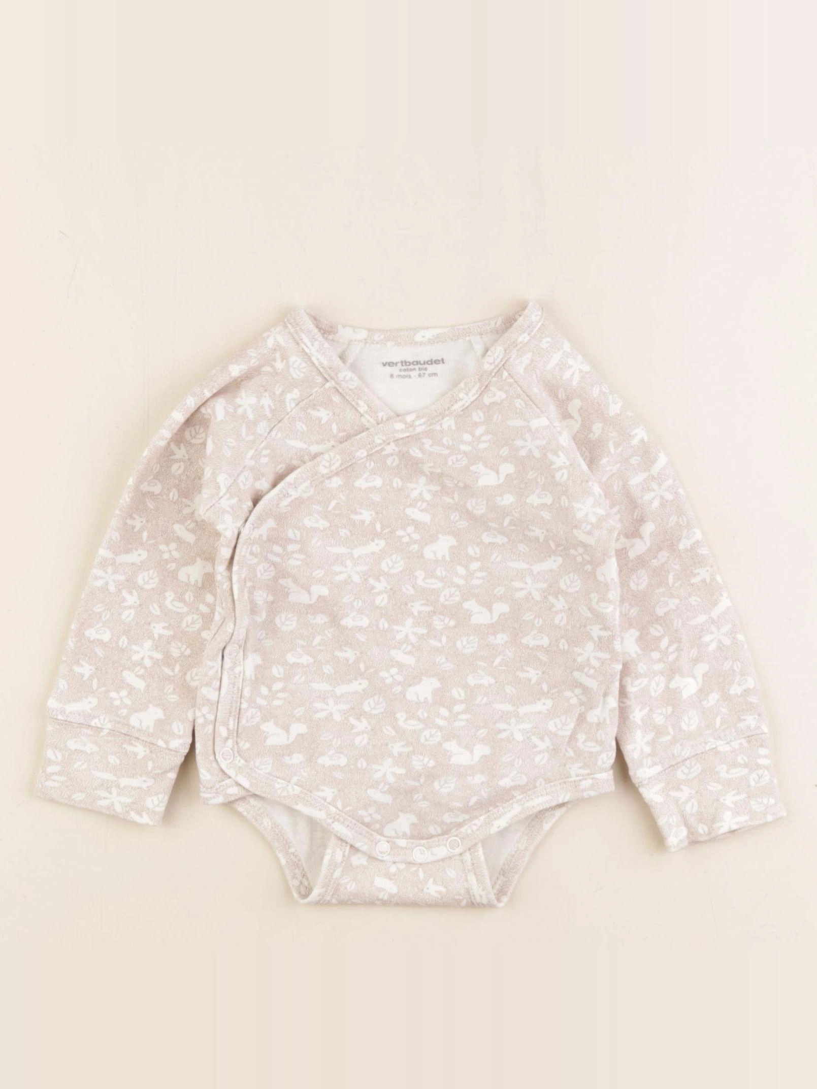 Vertbaudet - body marron - 9 mois