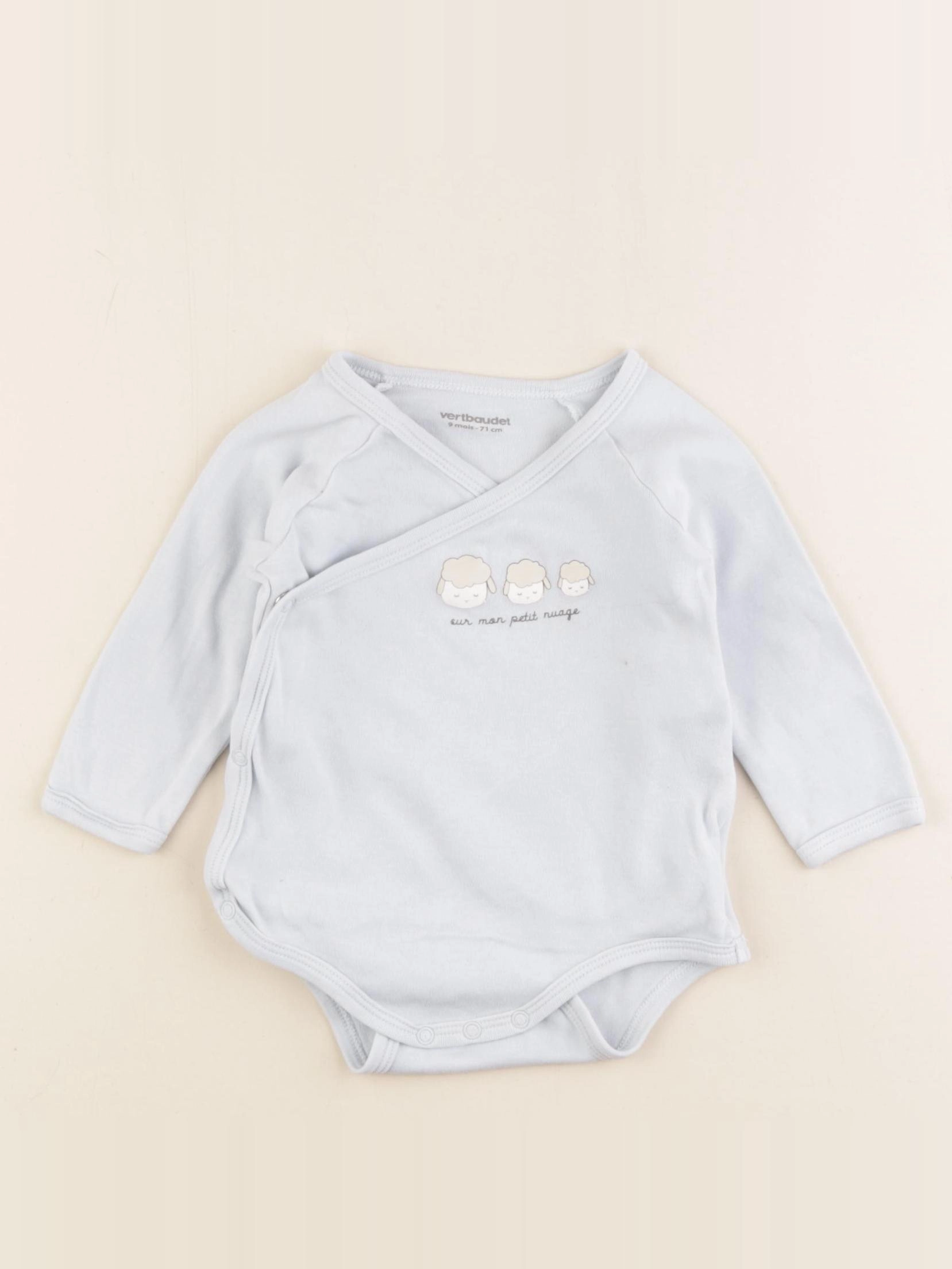 Vertbaudet - body bleu - 9 mois