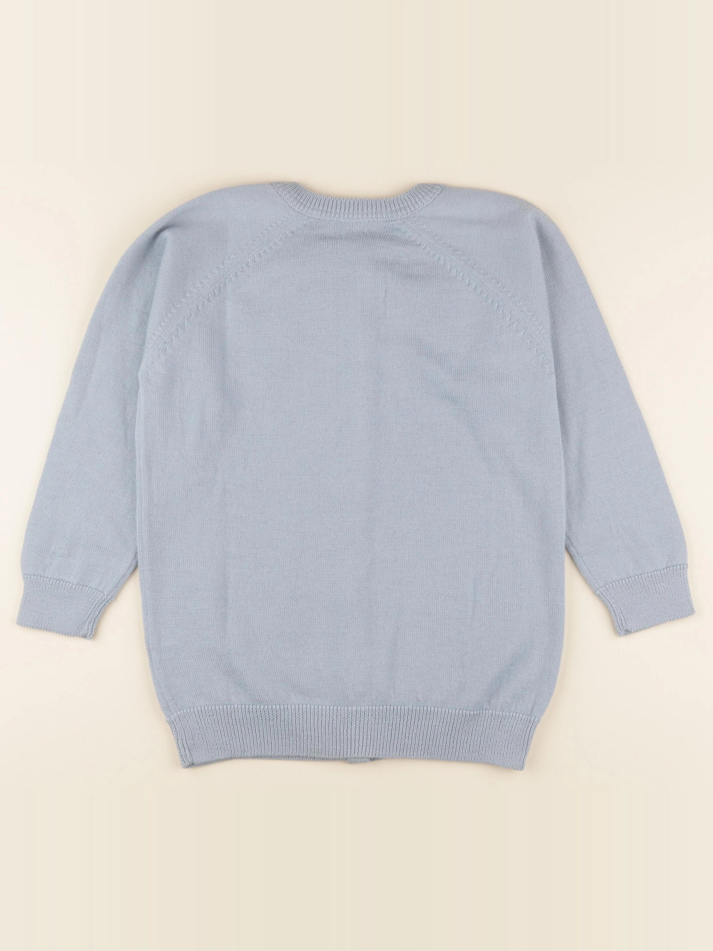 Lililotte - gilet Victorien bleu chiné - 12 ans