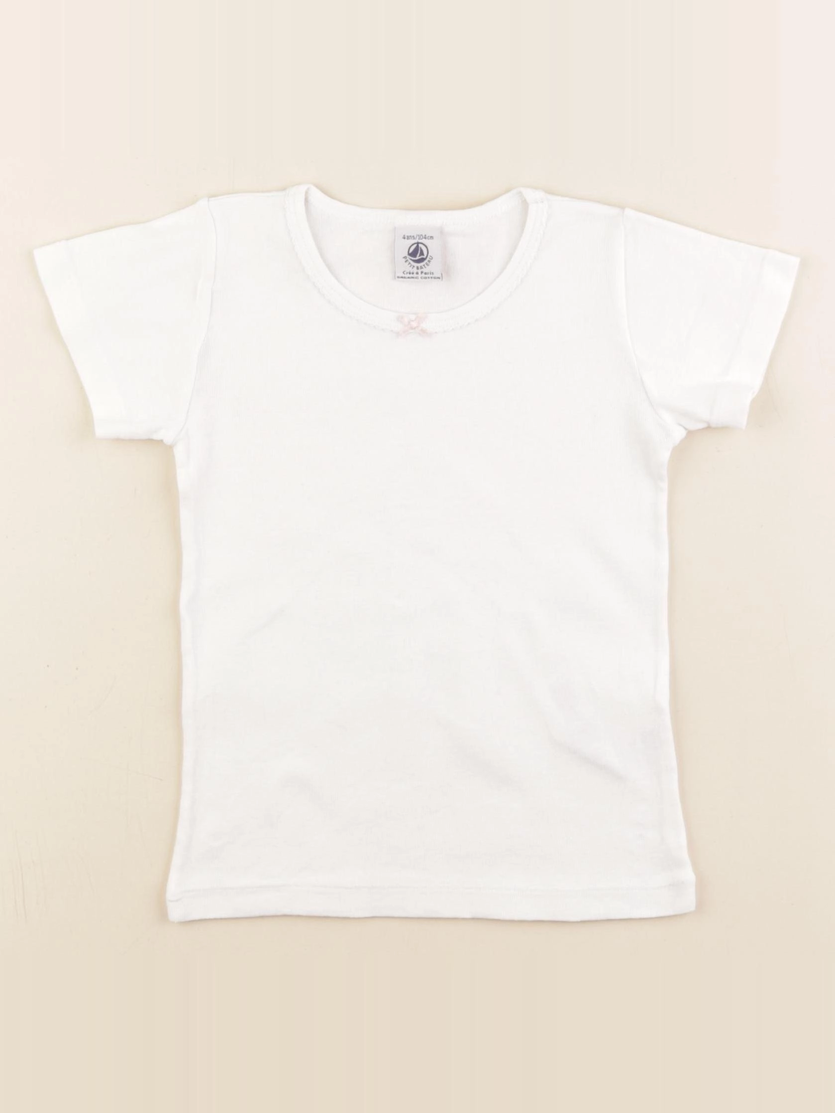 Petit Bateau - maillot de corps blanc - 4 ans