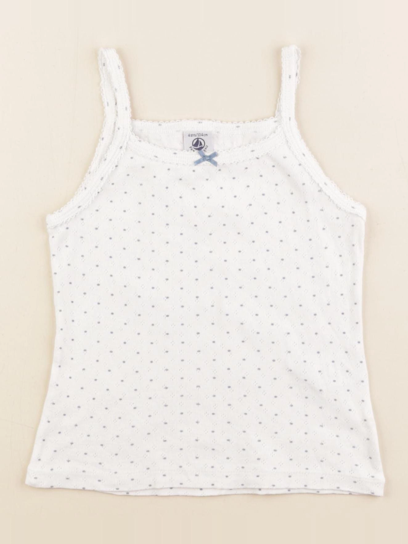 Petit Bateau - maillot de corps bleu - 4 ans