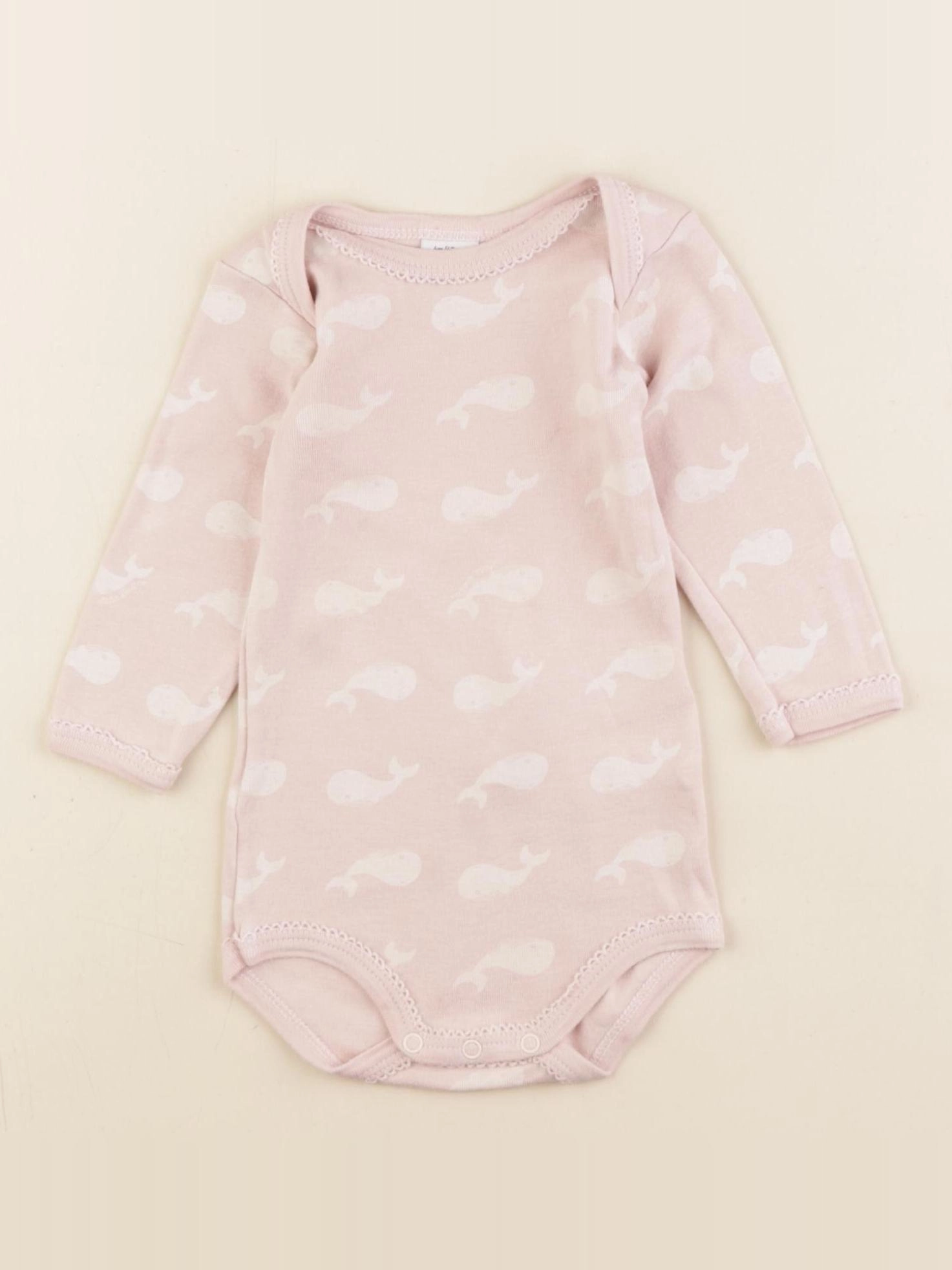 Petit Bateau - body rose - 6 mois