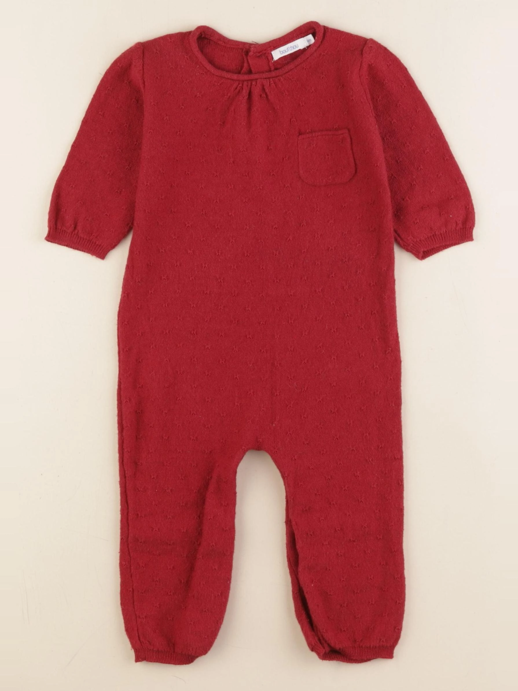 Boutchou - combinaison rouge - 6 mois