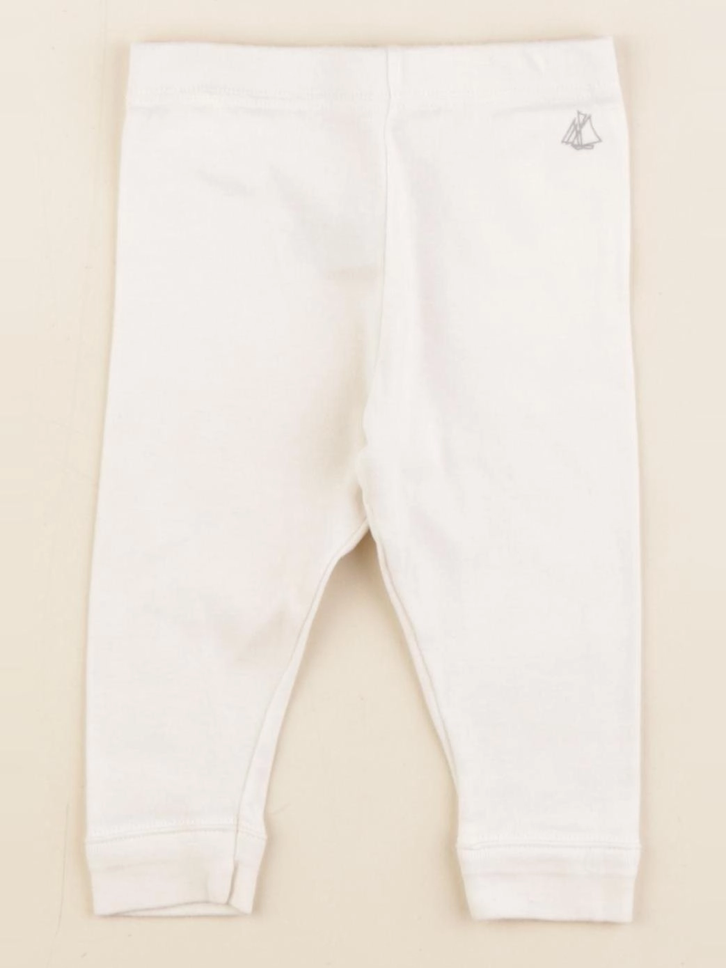 Petit Bateau - legging blanc - 6 mois