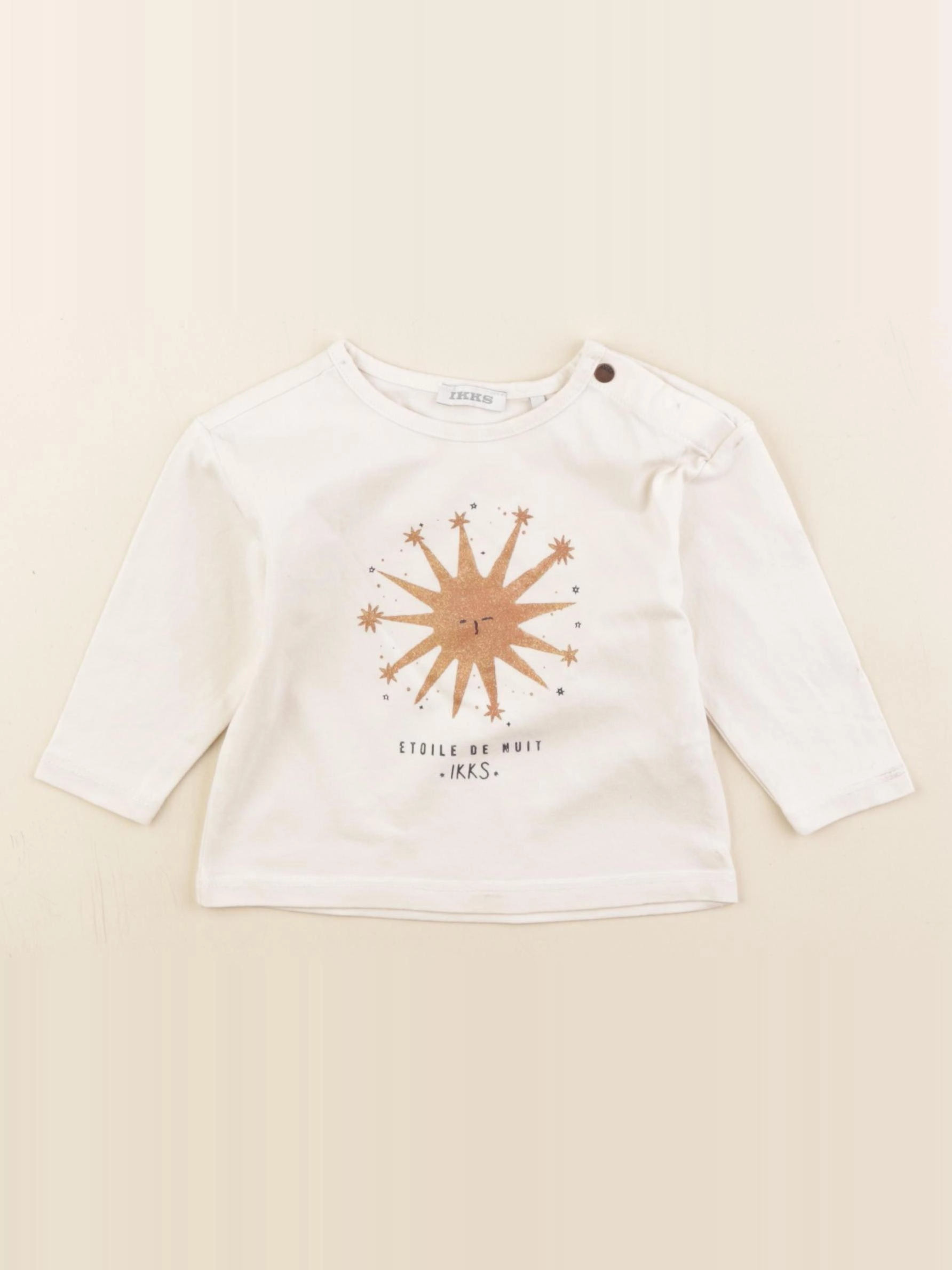 IKKS - tee-shirt beige - 6 mois