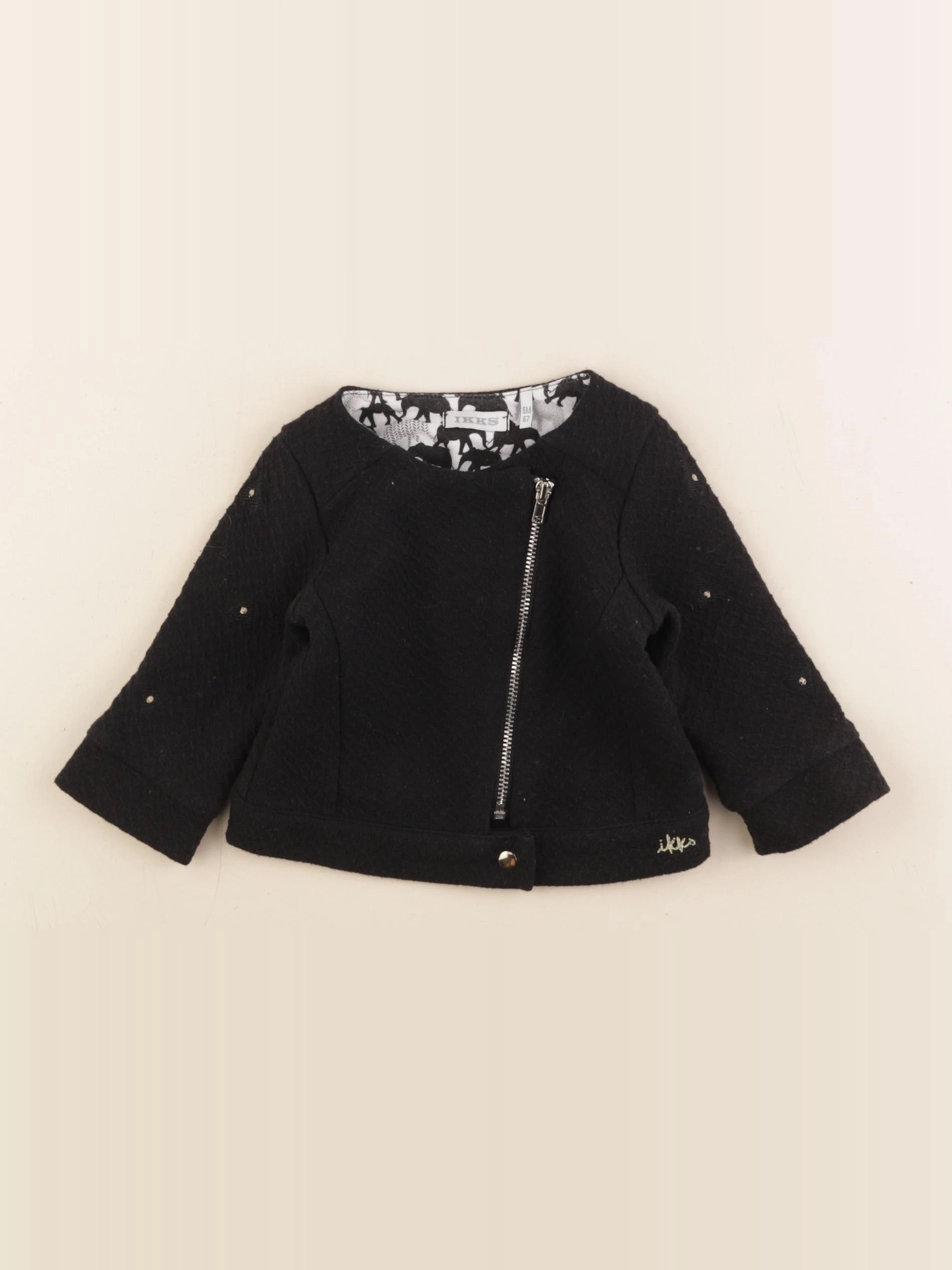 IKKS - veste doublé noir - 6 mois