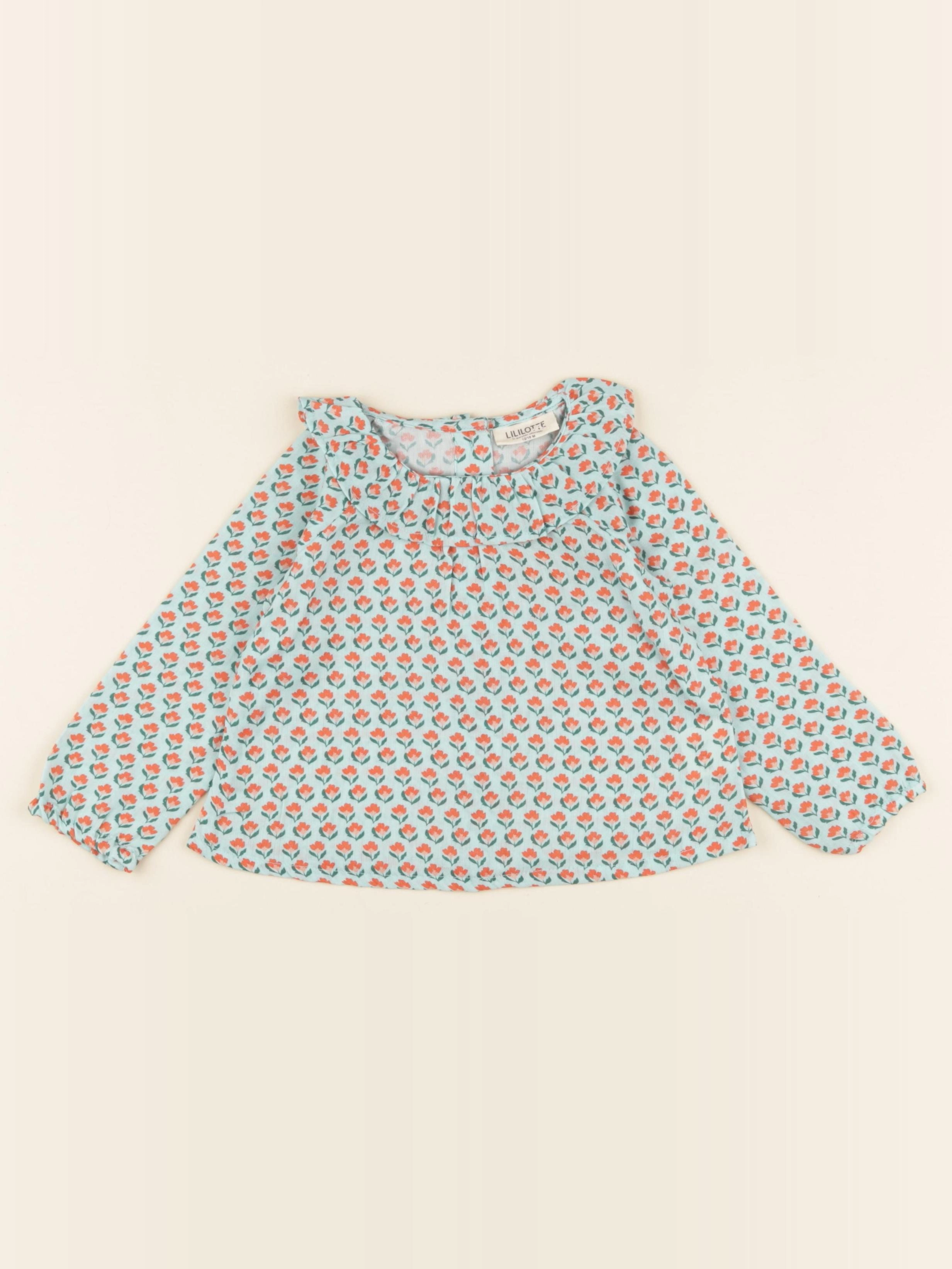 Lililotte - blouse Charlotte imprimé tulipes - 12/18 mois