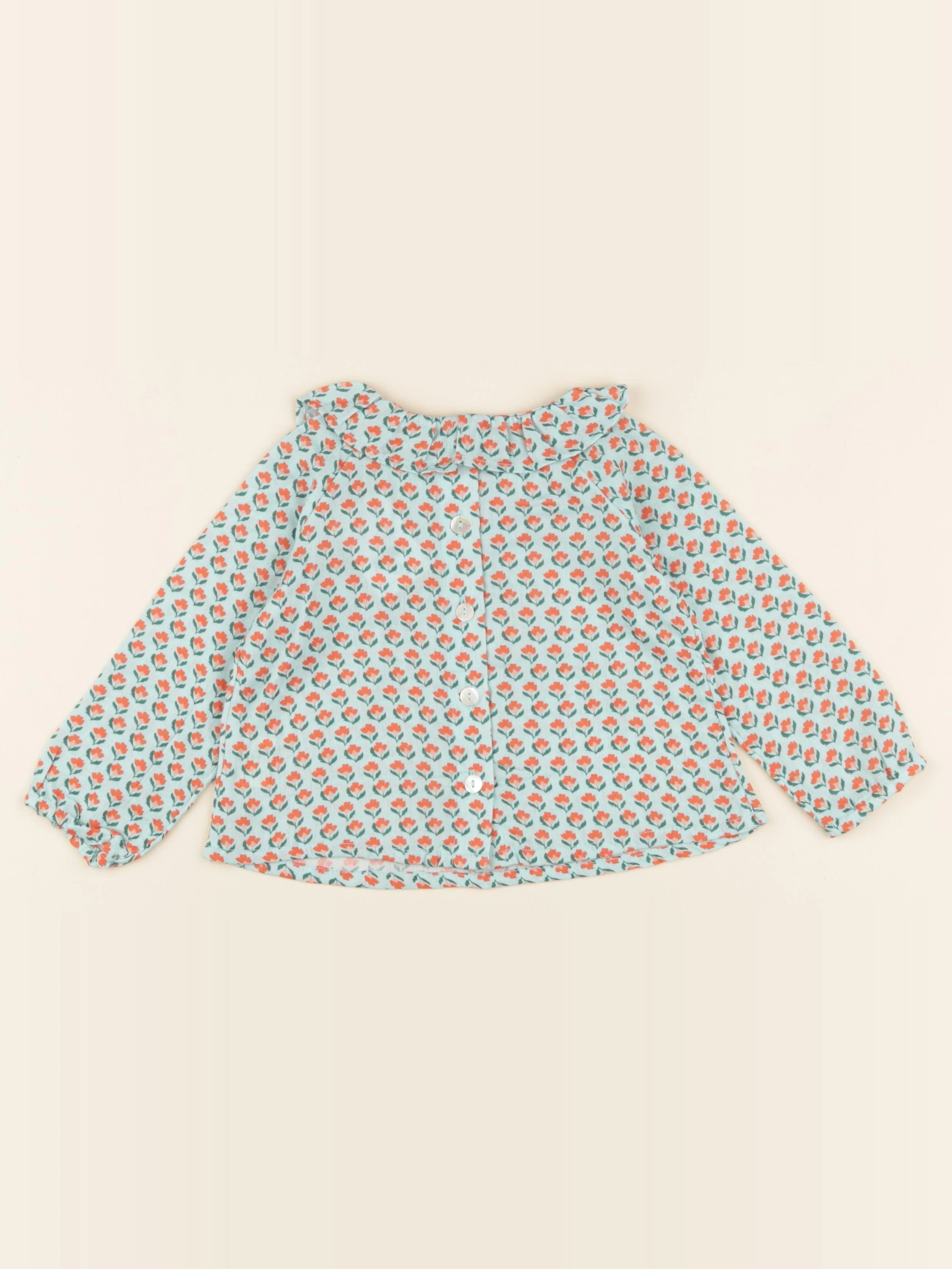 Lililotte - blouse Charlotte imprimé tulipes - 12/18 mois