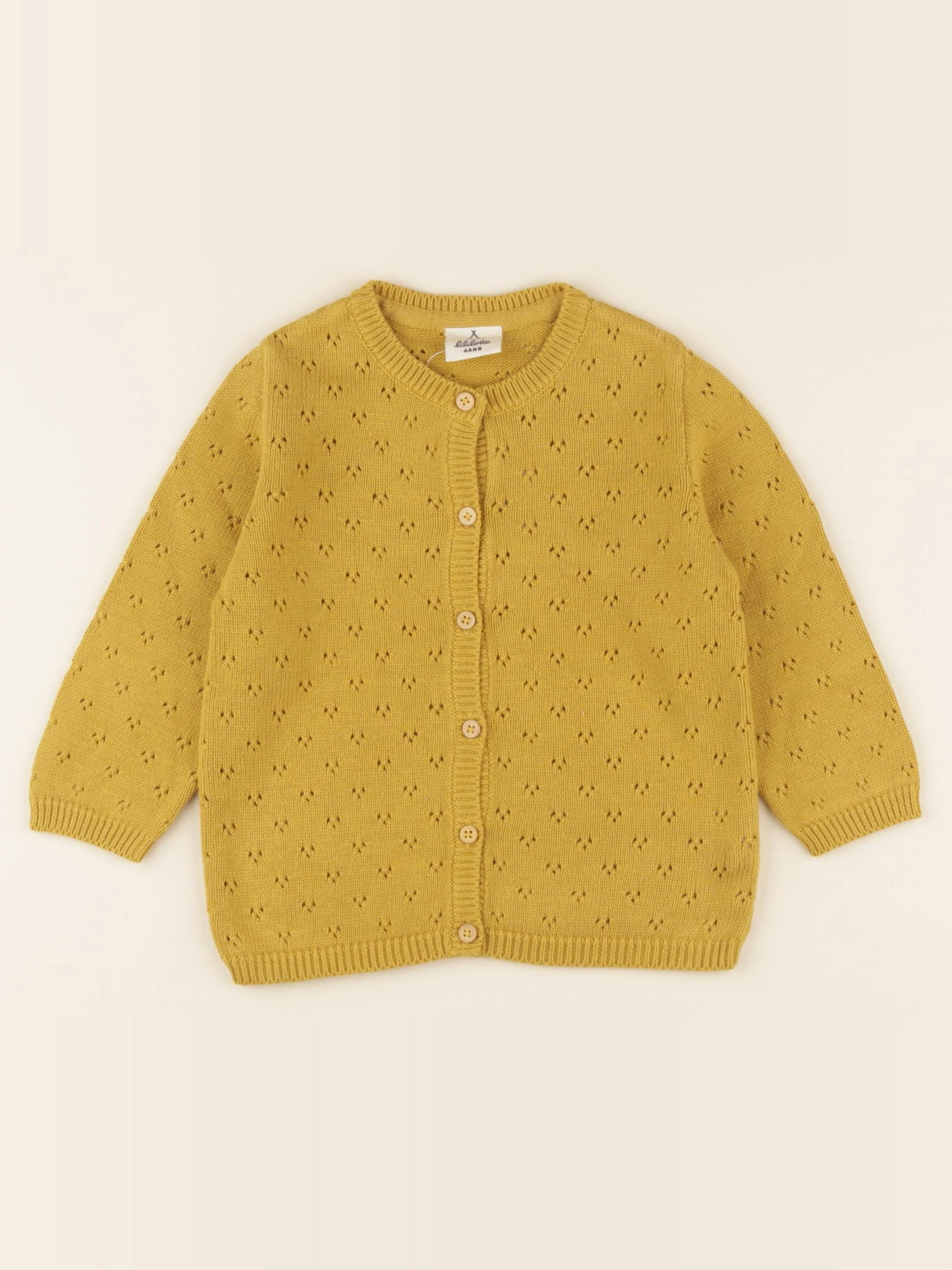 Lililotte - gilet Victoire pesto - 9/12 mois