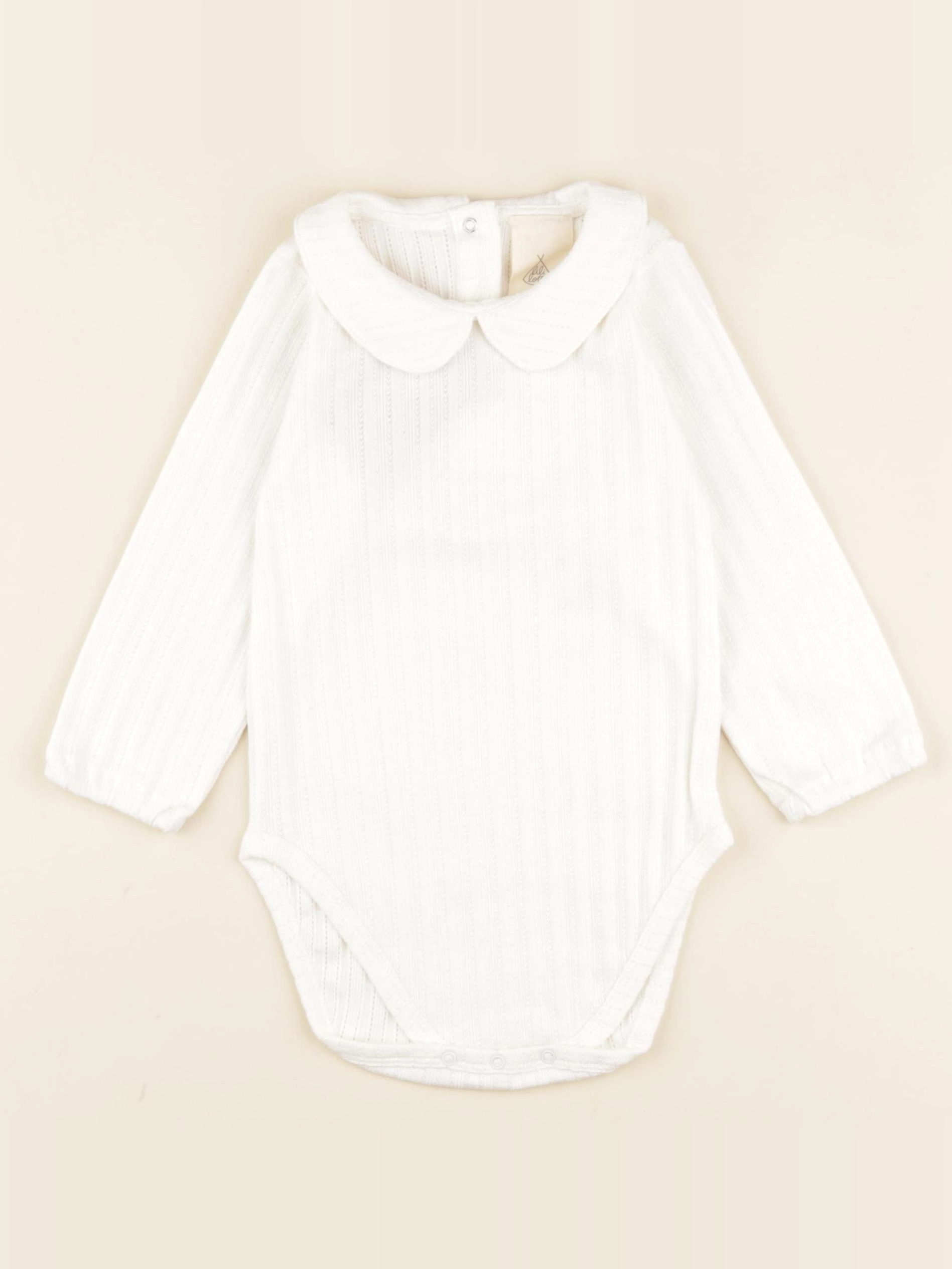 Lililotte - body Pia col rond blanc - 24 mois