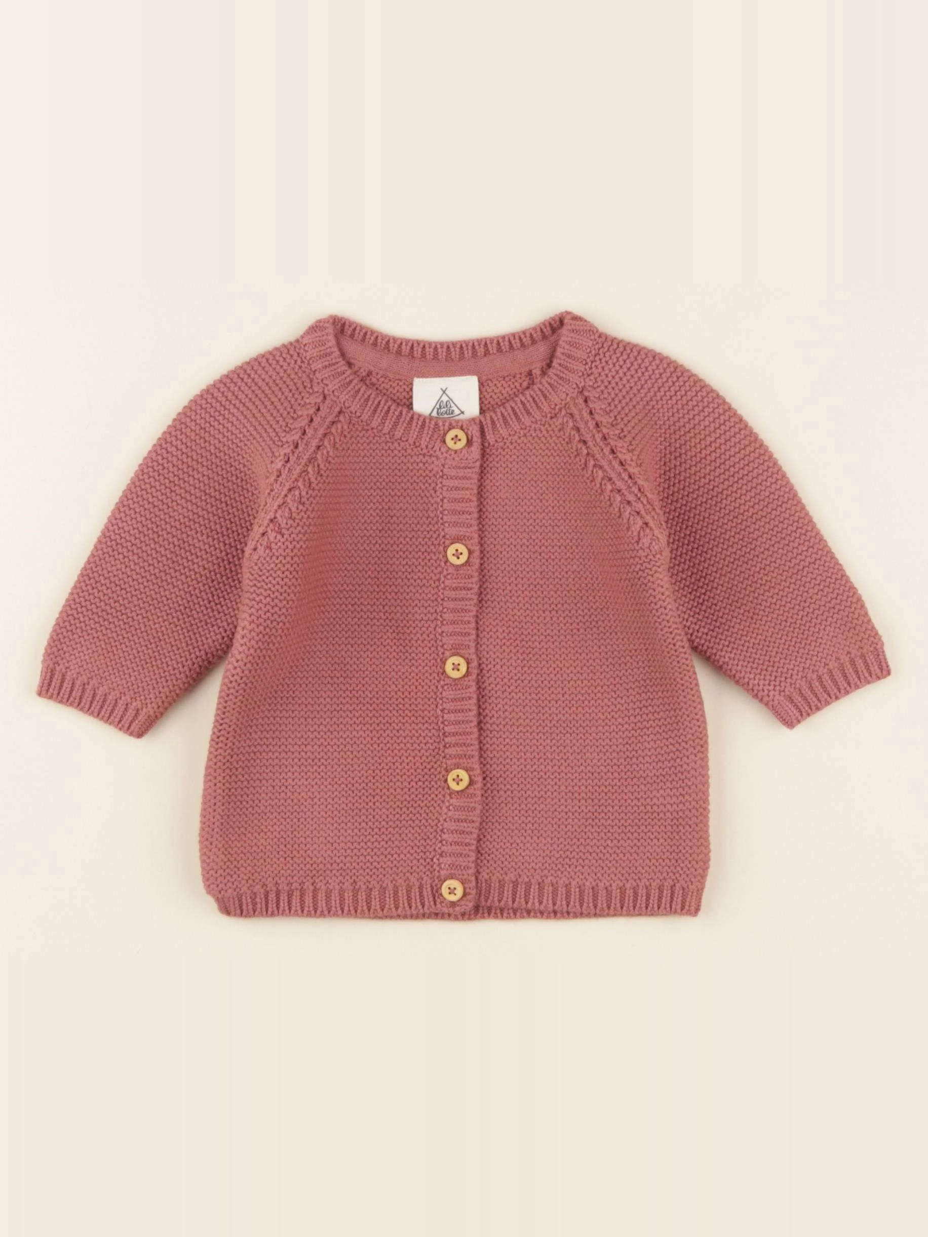 Lililotte - gilet Victoria framboise - 6/9 mois