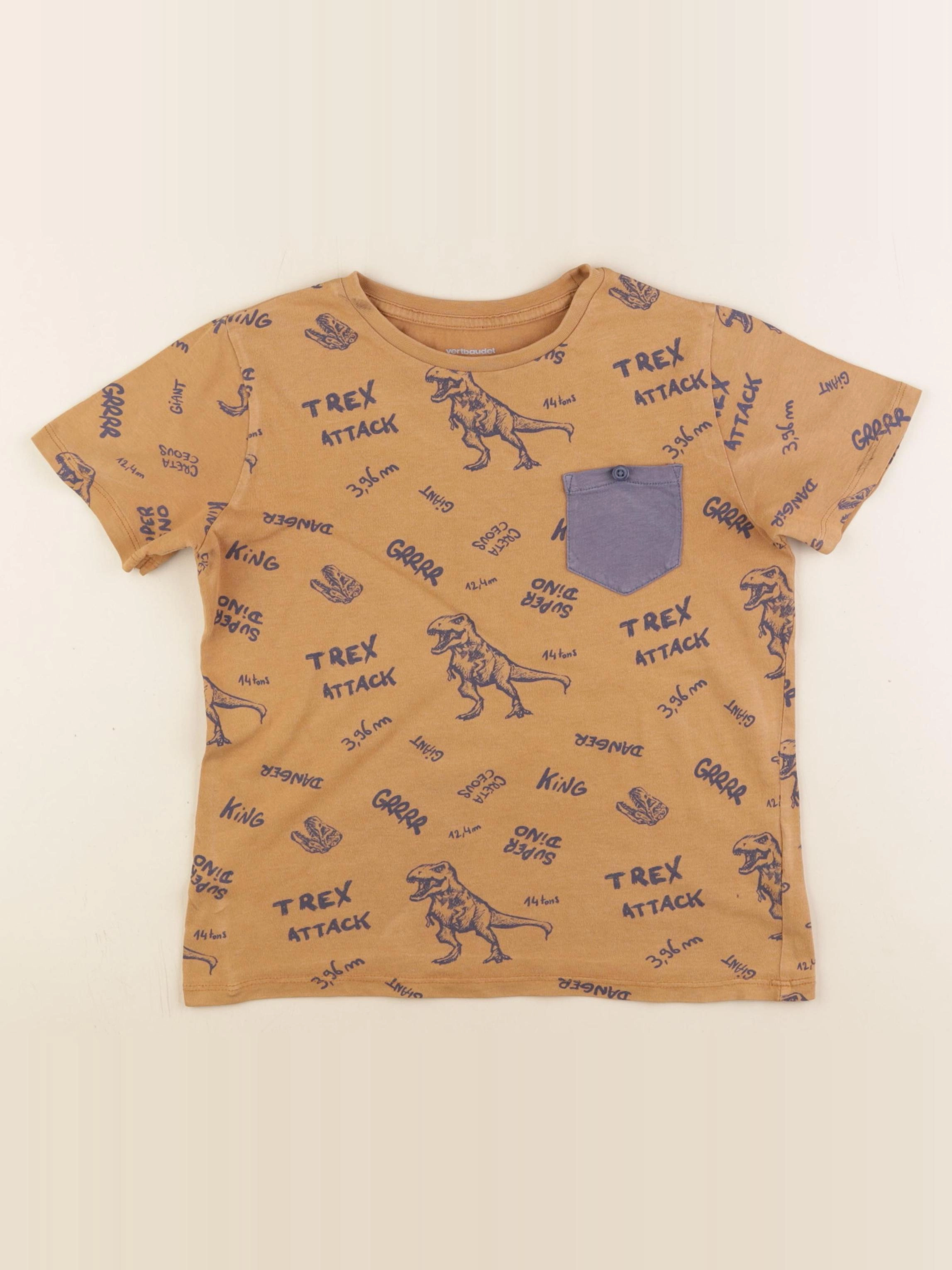 Vertbaudet - tee-shirt marron - 8 ans