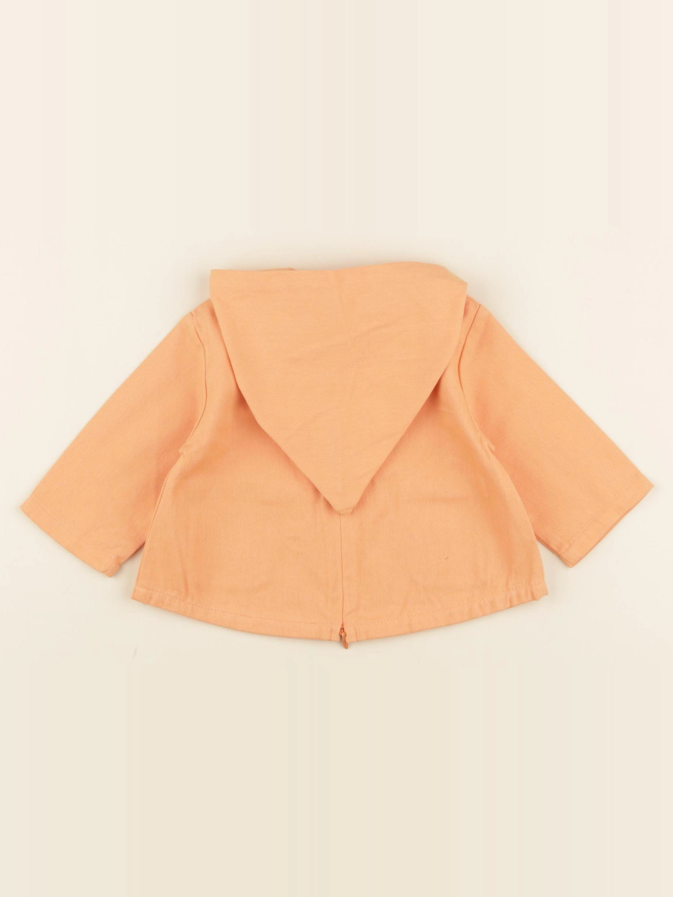 Lililotte - burnou Anatole twill mangue - 3/6 mois