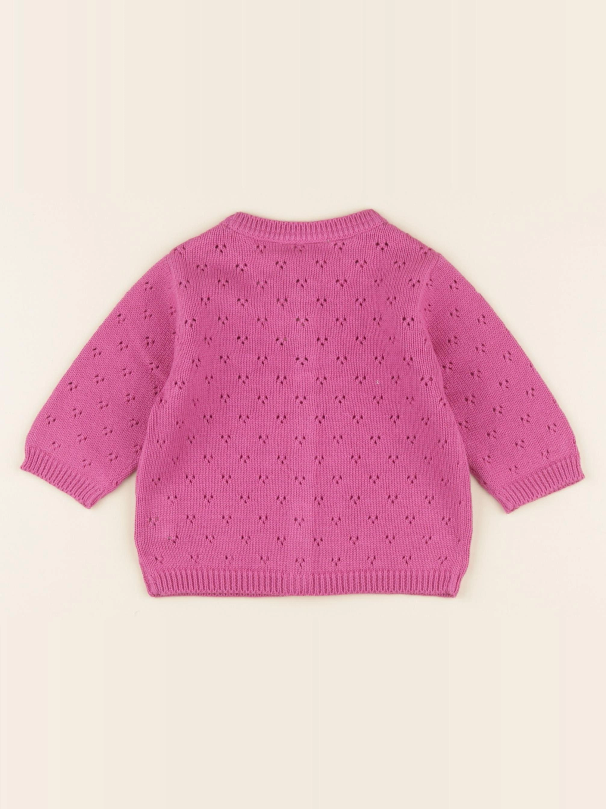 Lililotte - gilet Victoire orchidée - 9/12 mois