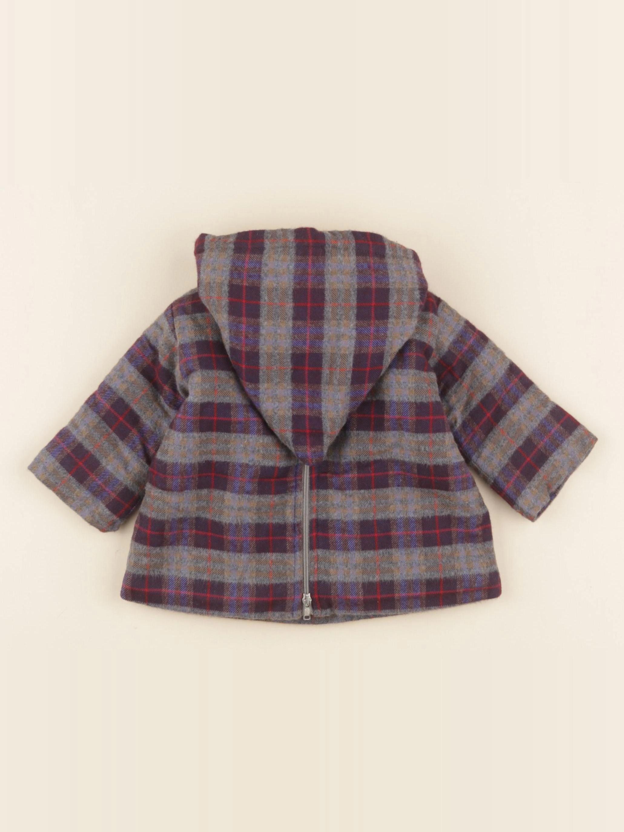 Lililotte - burnou Anatole tartan - 3/6 mois