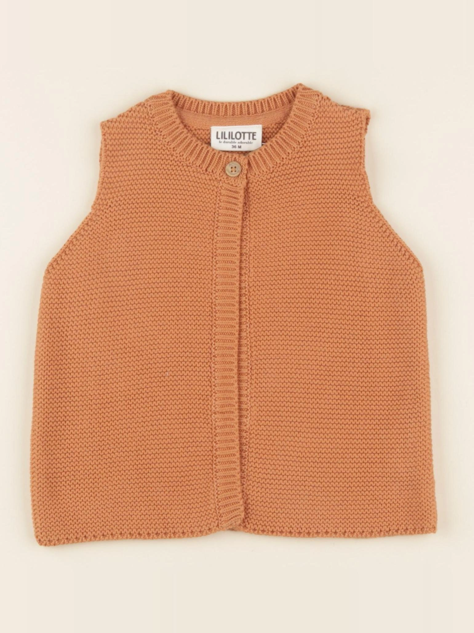 Lililotte - gilet Agathe moka - 36 mois
