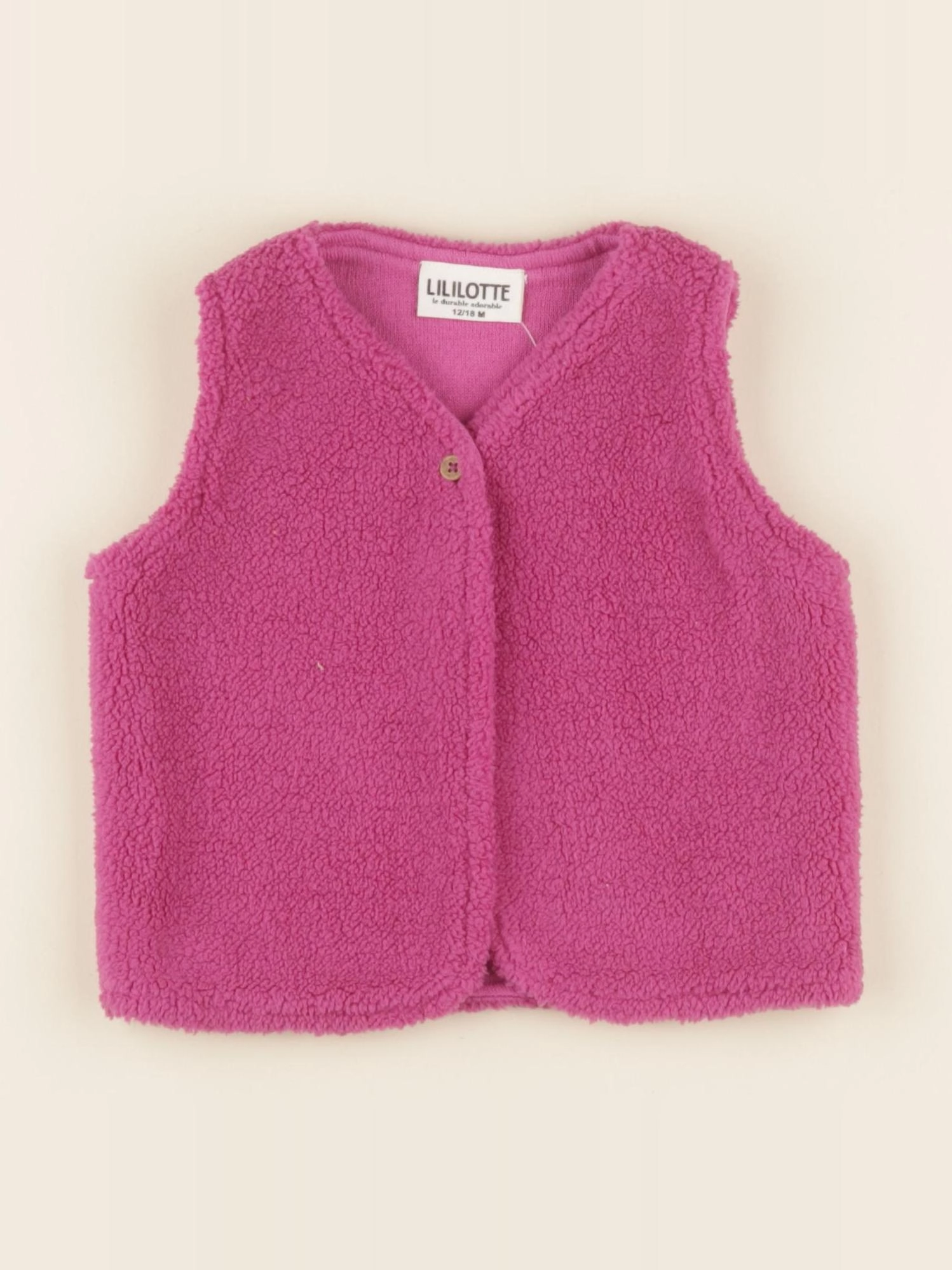 Lililotte - gilet sans manches Ambroise orchidée - 6/9 mois