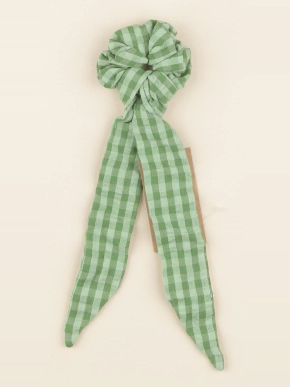 Lililotte - chouchou Claire seersucker vichy vert