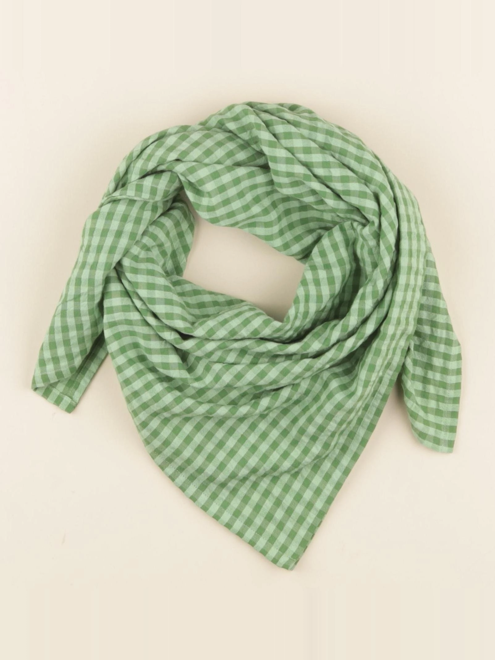 Lililotte - foulard vichy vert 90x90 cm