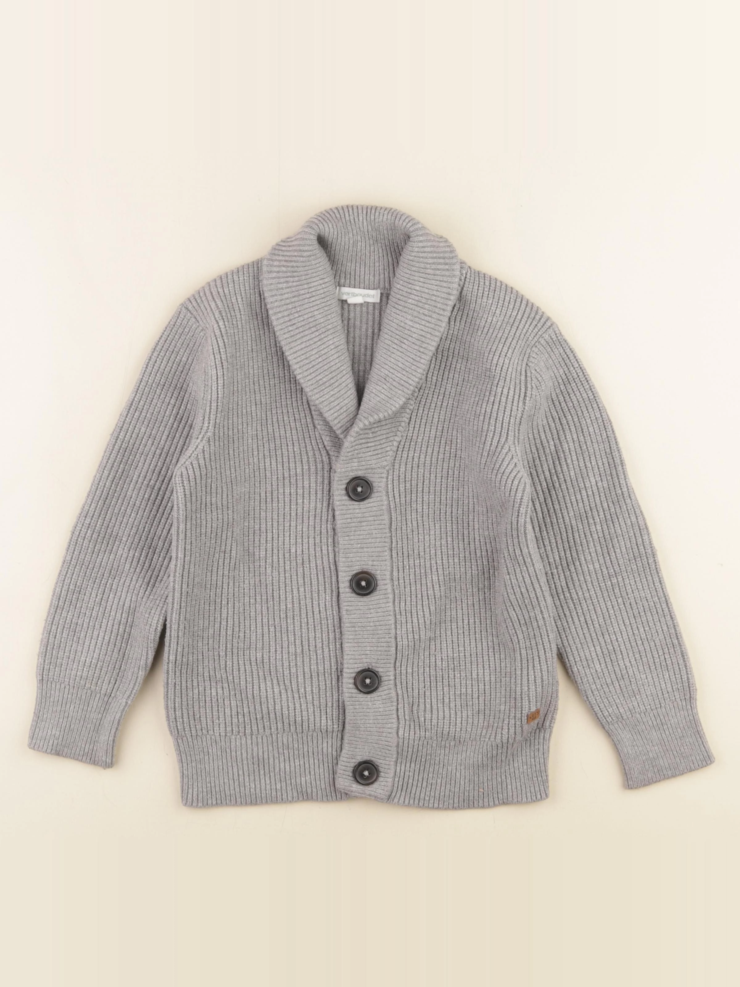 Vertbaudet - gilet gris - 6 ans