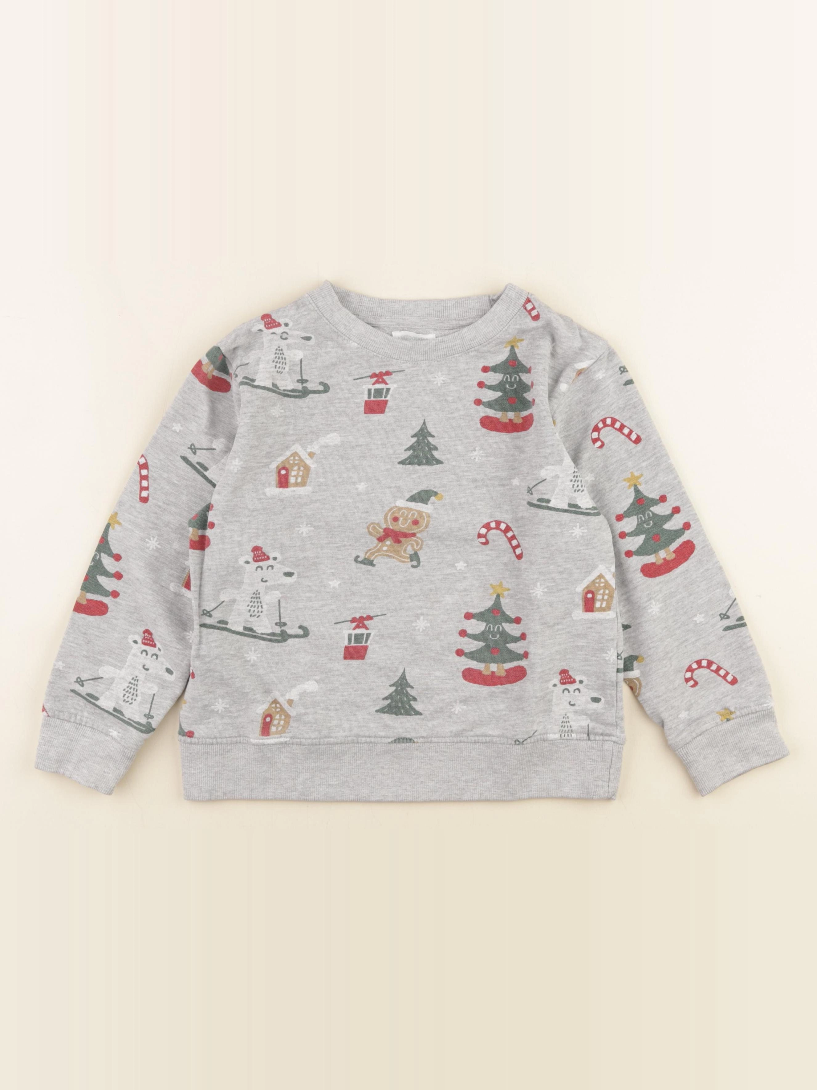 Vertbaudet - sweat gris - 8 ans