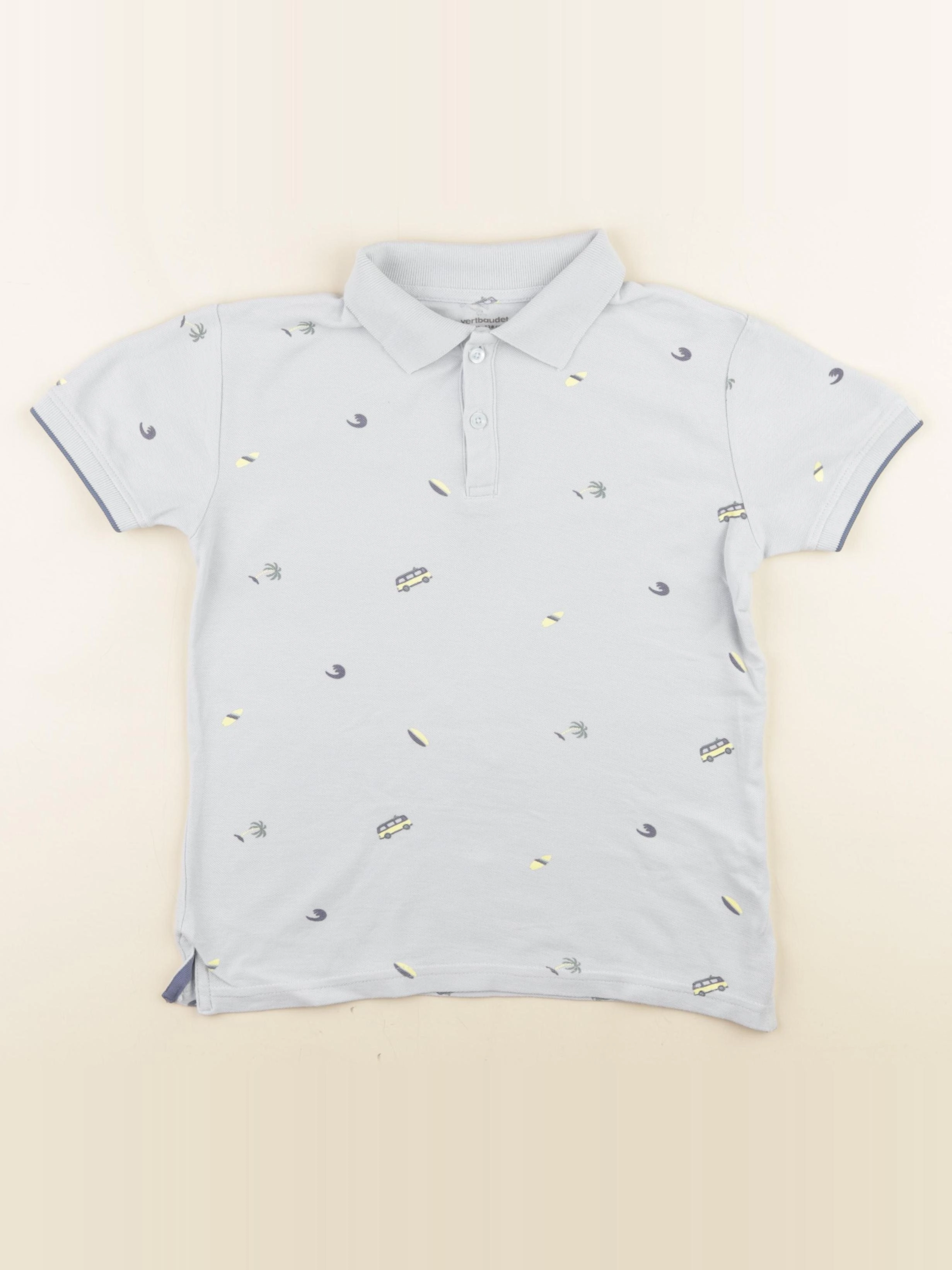 Vertbaudet - polo bleu - 8 ans