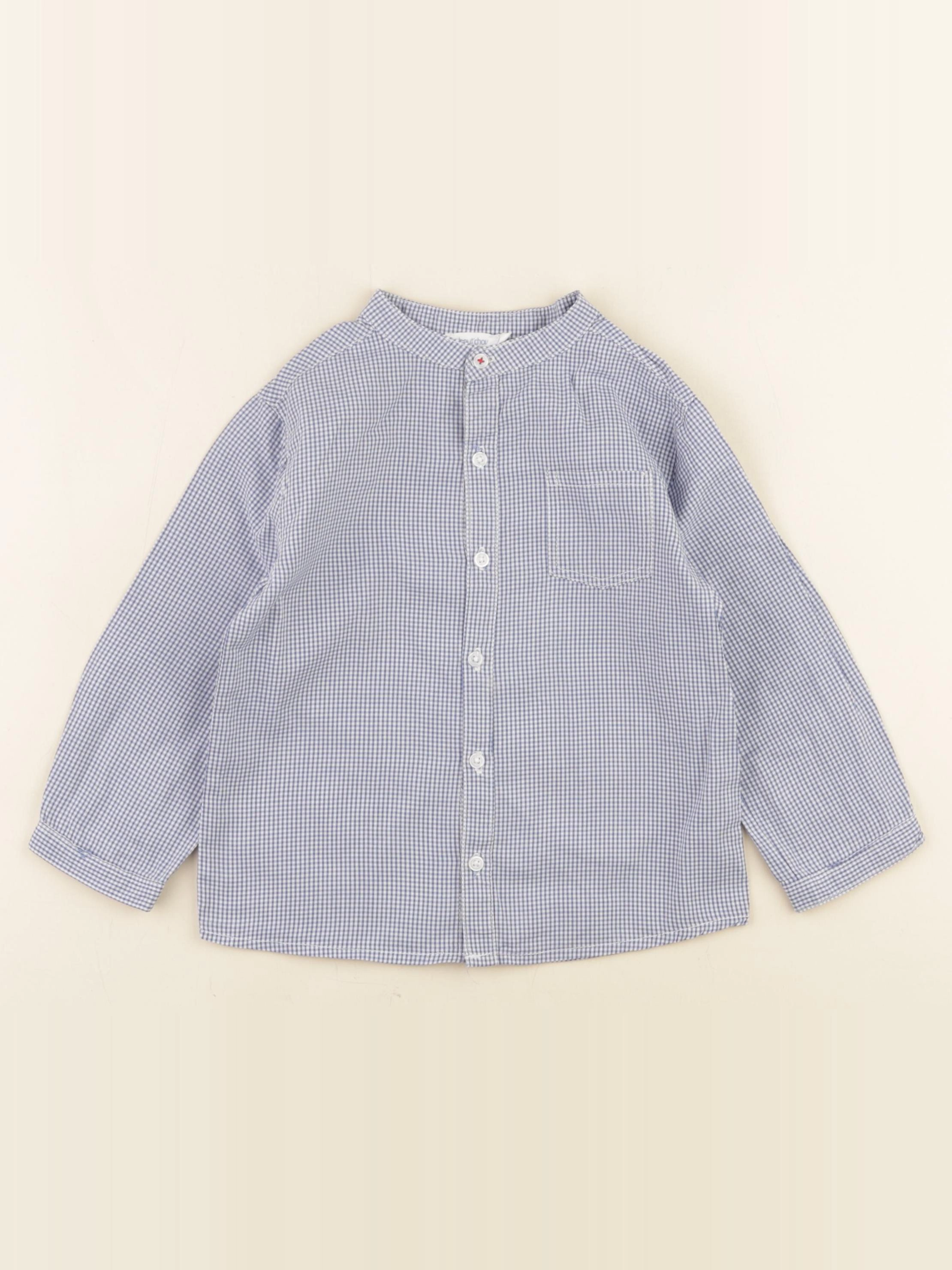Boutchou - chemise bleu - 24 mois