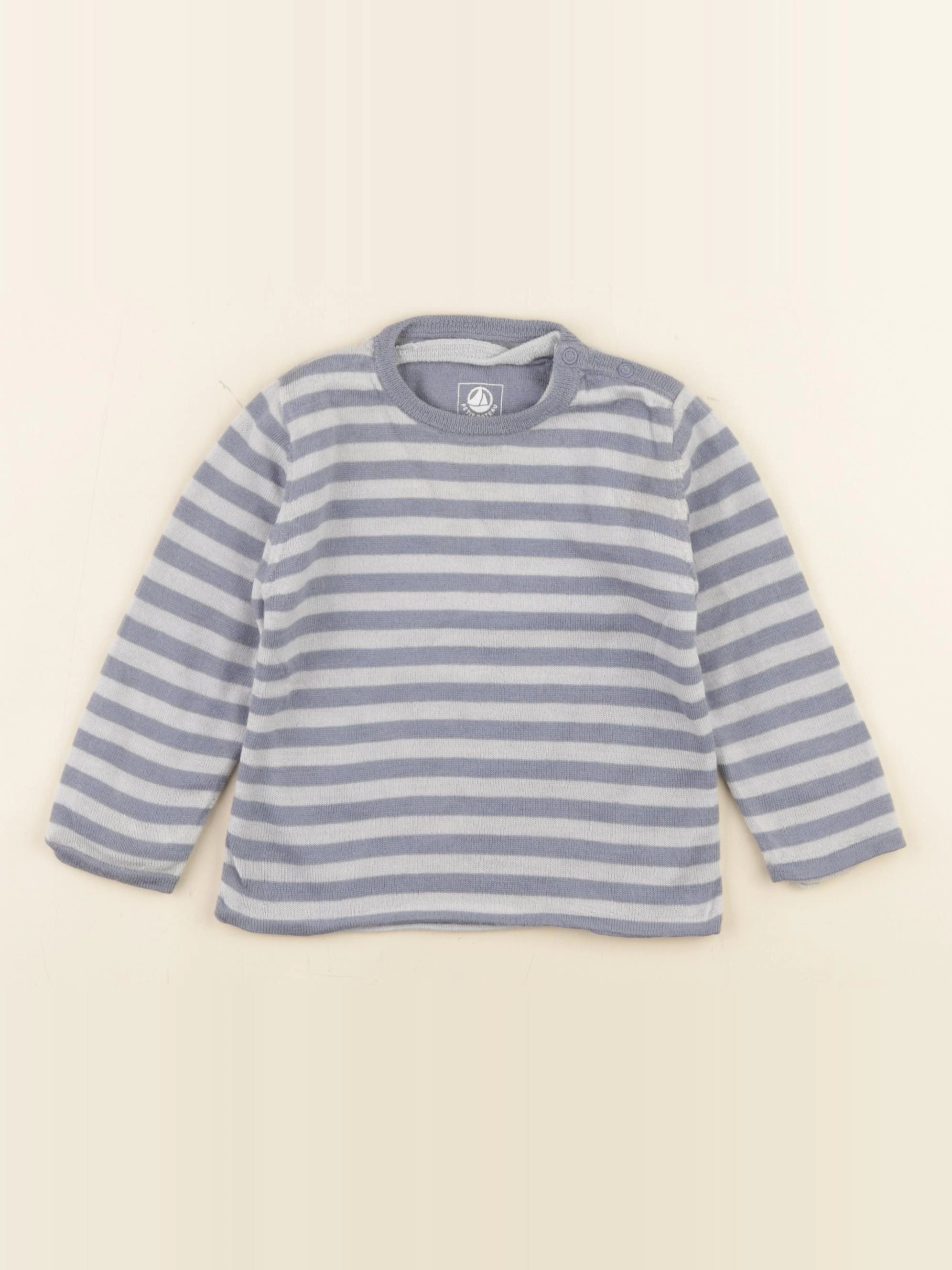 Petit Bateau - pull bleu - 18 mois