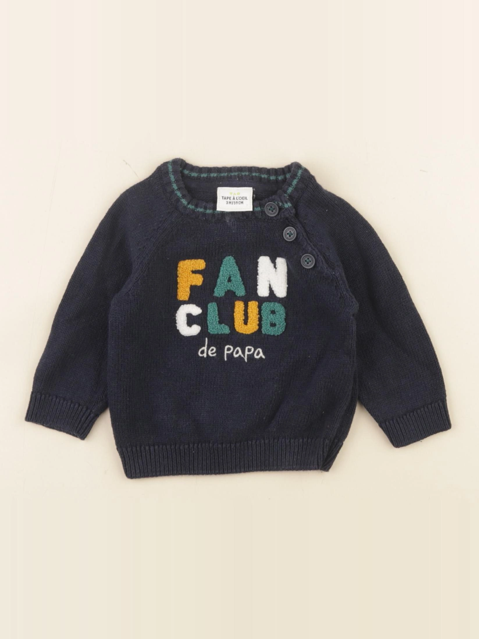 Tape à l'oeil - pull bleu - 3 mois