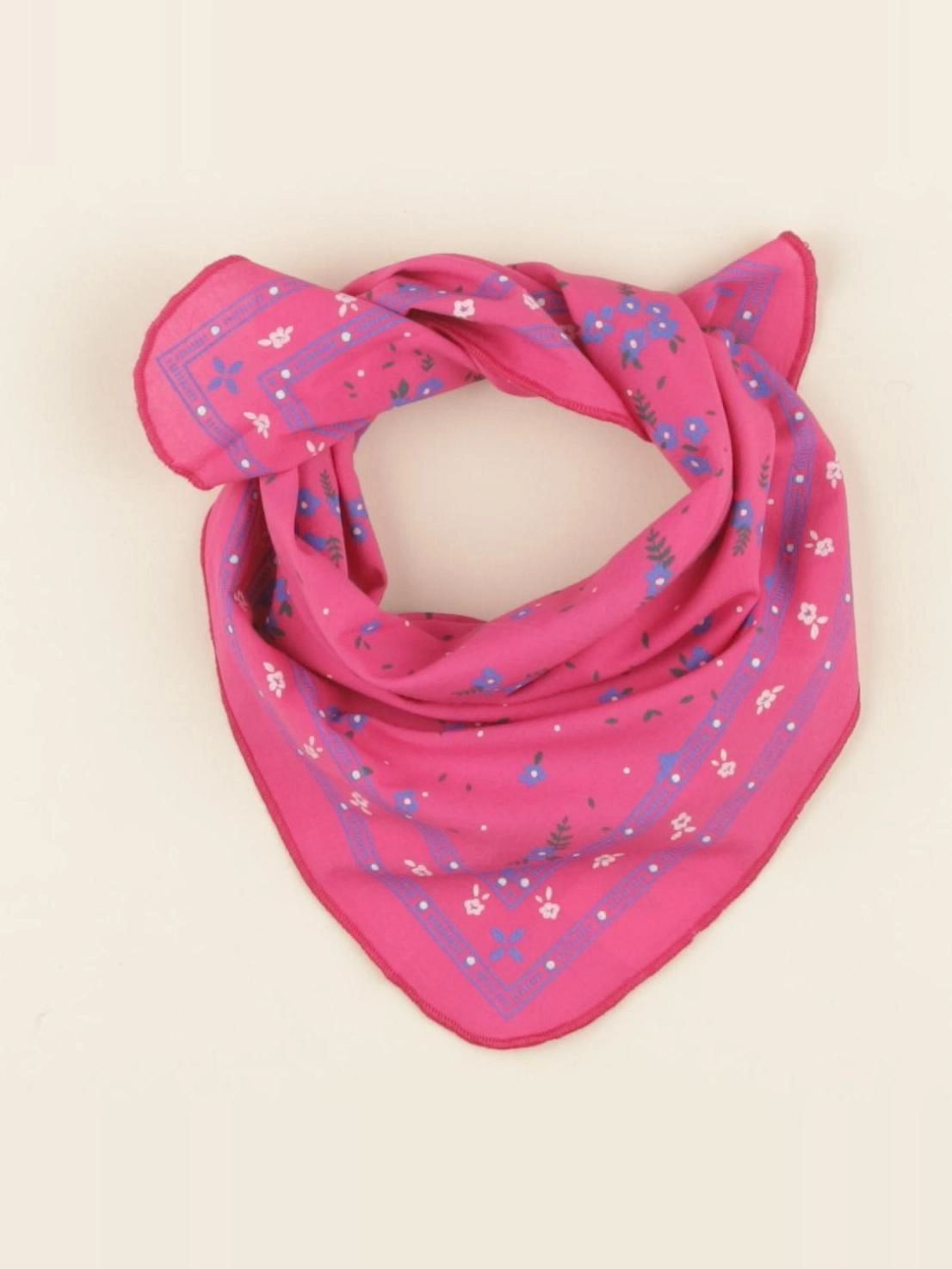 Lililotte - foulard imprimé rose pétunia 50x50 cm